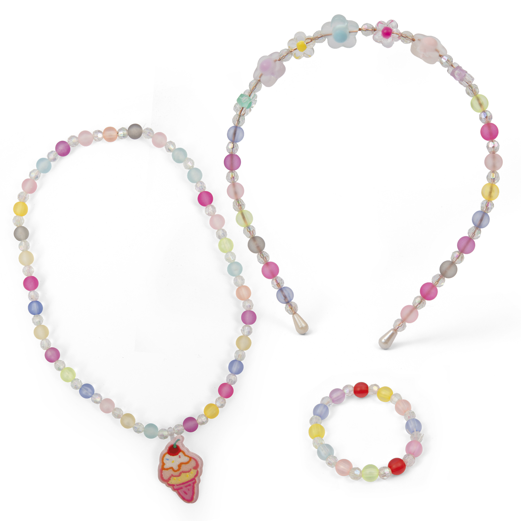 Set gioielli cerchietto, collana e braccialetto – colorato e fashion - MISS FASHION