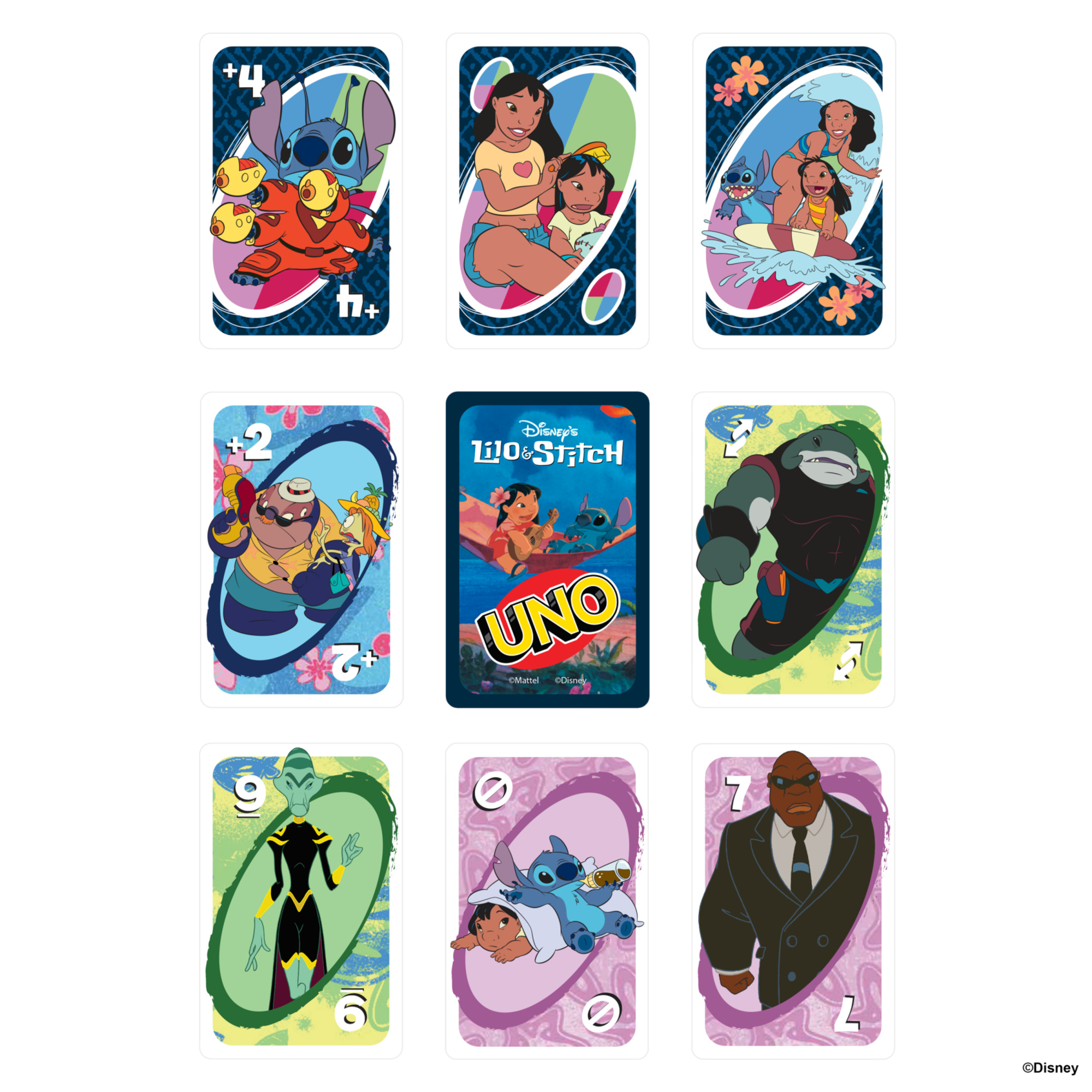 Mattel games - uno disney lilo e stitch, versione dell'iconico gioco di carte per tutta la famiglia, regole speciali e carte ispirate al film disney - UNO, Disney, Disney Stitch