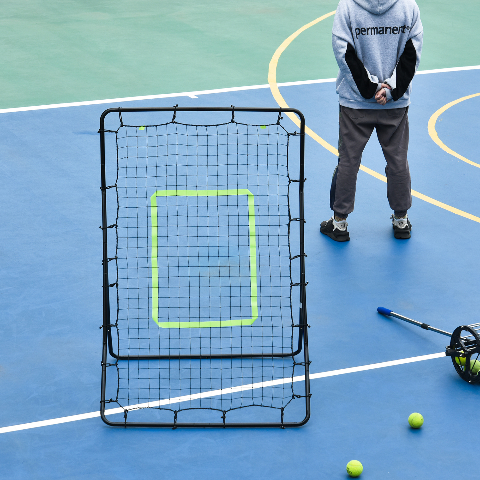 Rete elastica rimbalzo da baseball rimbalzatore portatile 90x80x140cm - 