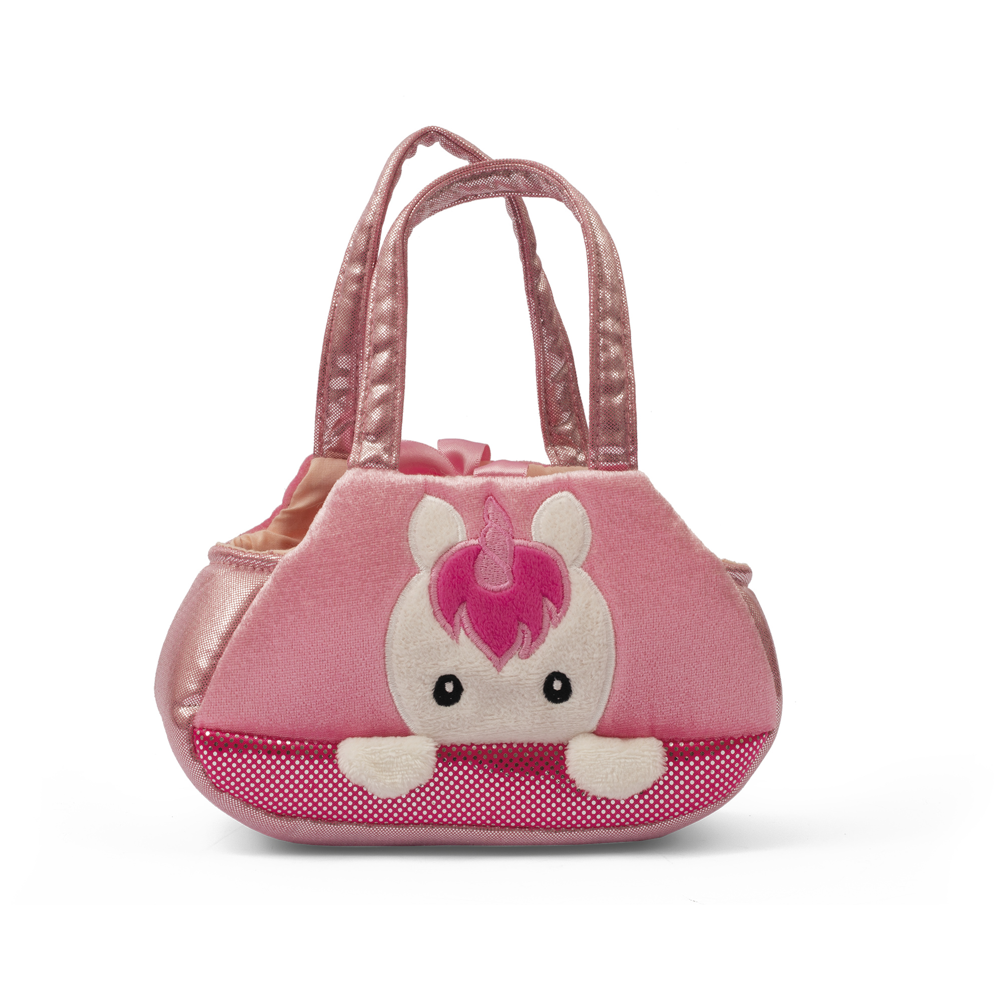 Peluche borsetta 2 in 1 - gattino, cagnolino o unicorno 20 cm - assortito - AMI PLUSH