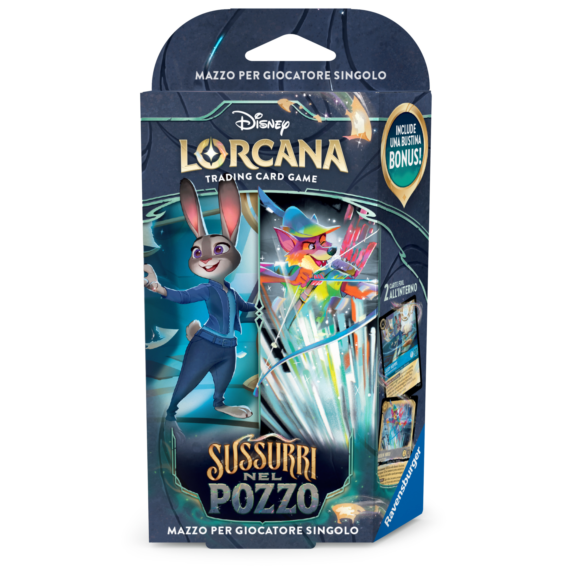 Disney lorcana – sussurri nel pozzo – starter deck zaffiro & acciaio – 8+ anni - RAVENSBURGER, Disney, Lorcana