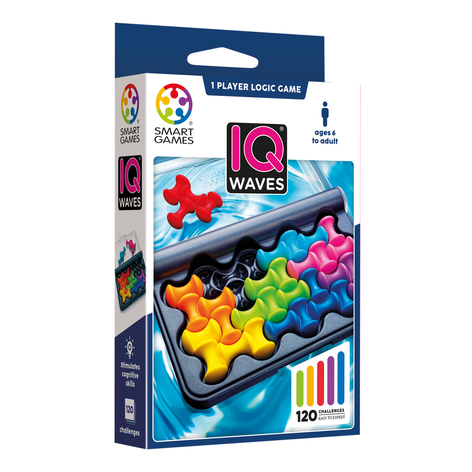 Smart games - iq waves - display 12 pz. - puzzle per bambini dai 6 anni in su - SMART