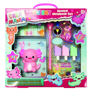 Set cancelleria kawaii axolotl – quaderno, penna, peluche e accessori colorati - CREA MANIA