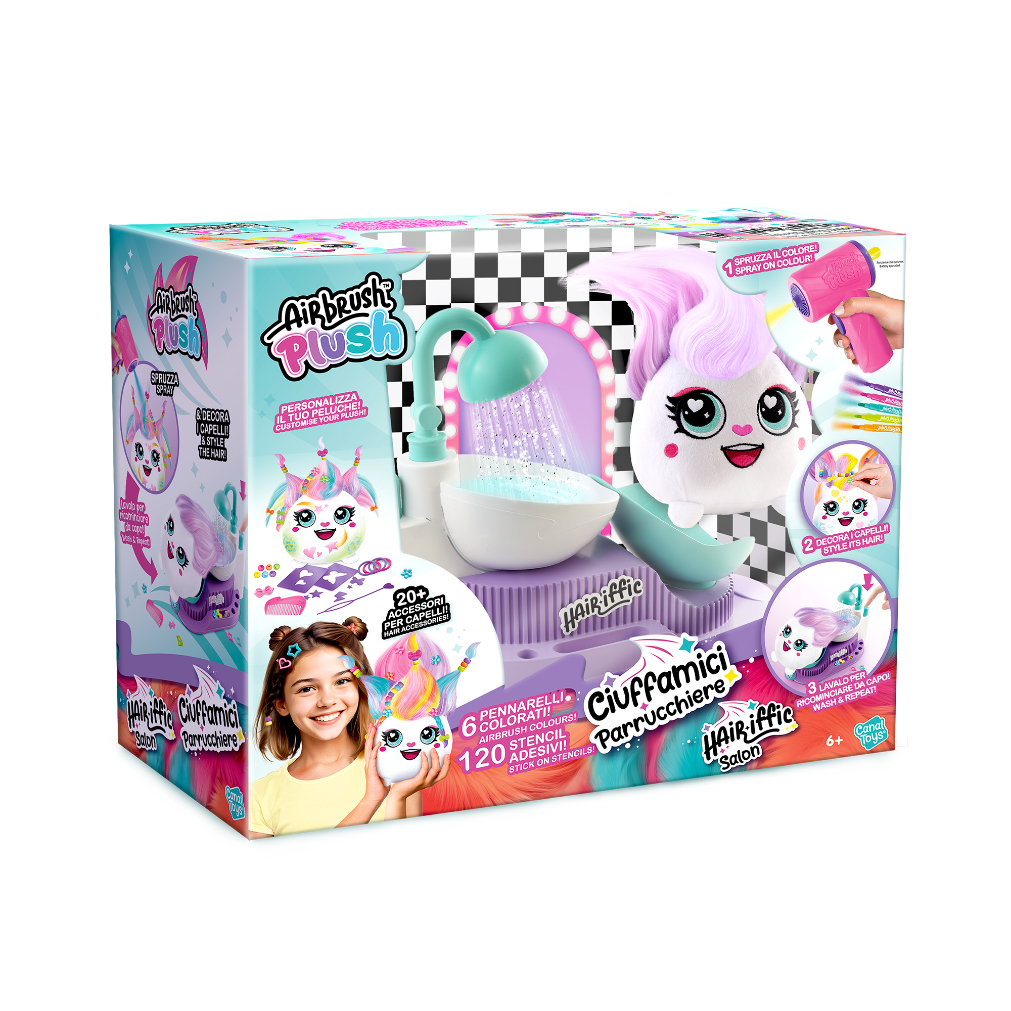 Airbrush plush parrucchiere – salone di bellezza dei ciuffamici - AIRBRUSH