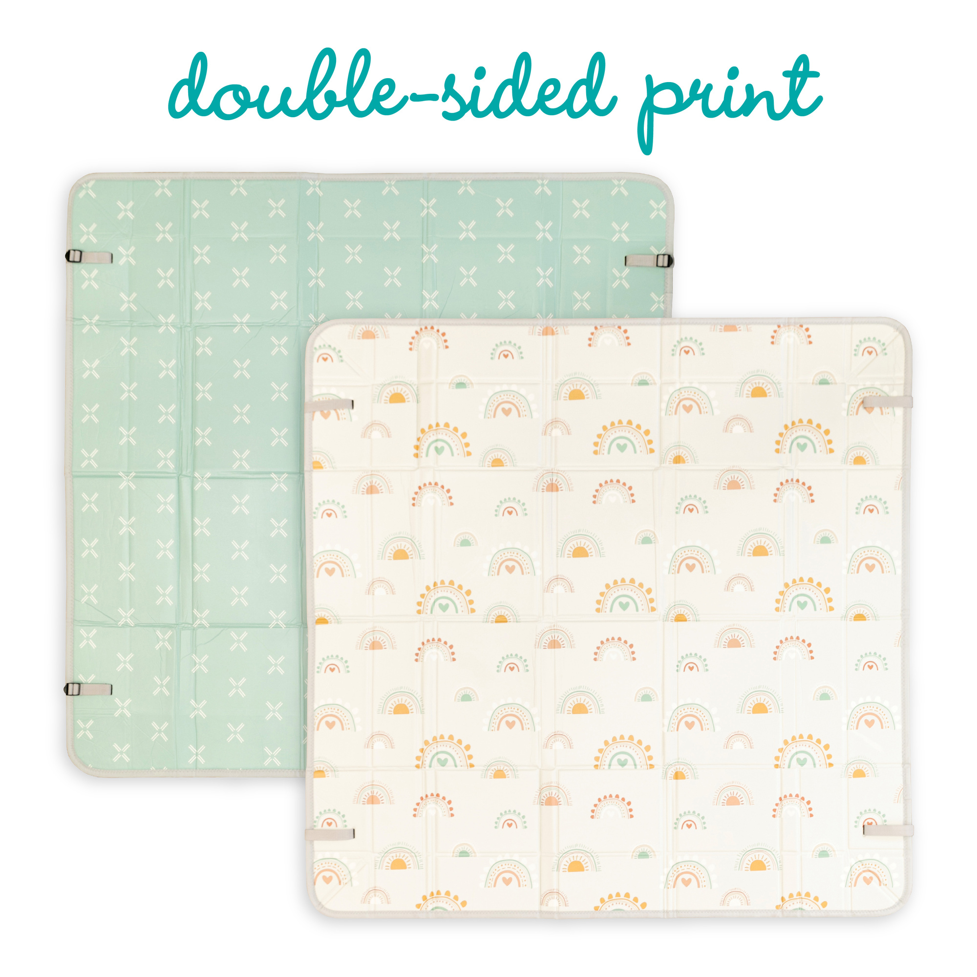 Tappeto morbido pieghevole infantino – reversibile e con bordi rialzabili 146x146 cm - INFANTINO