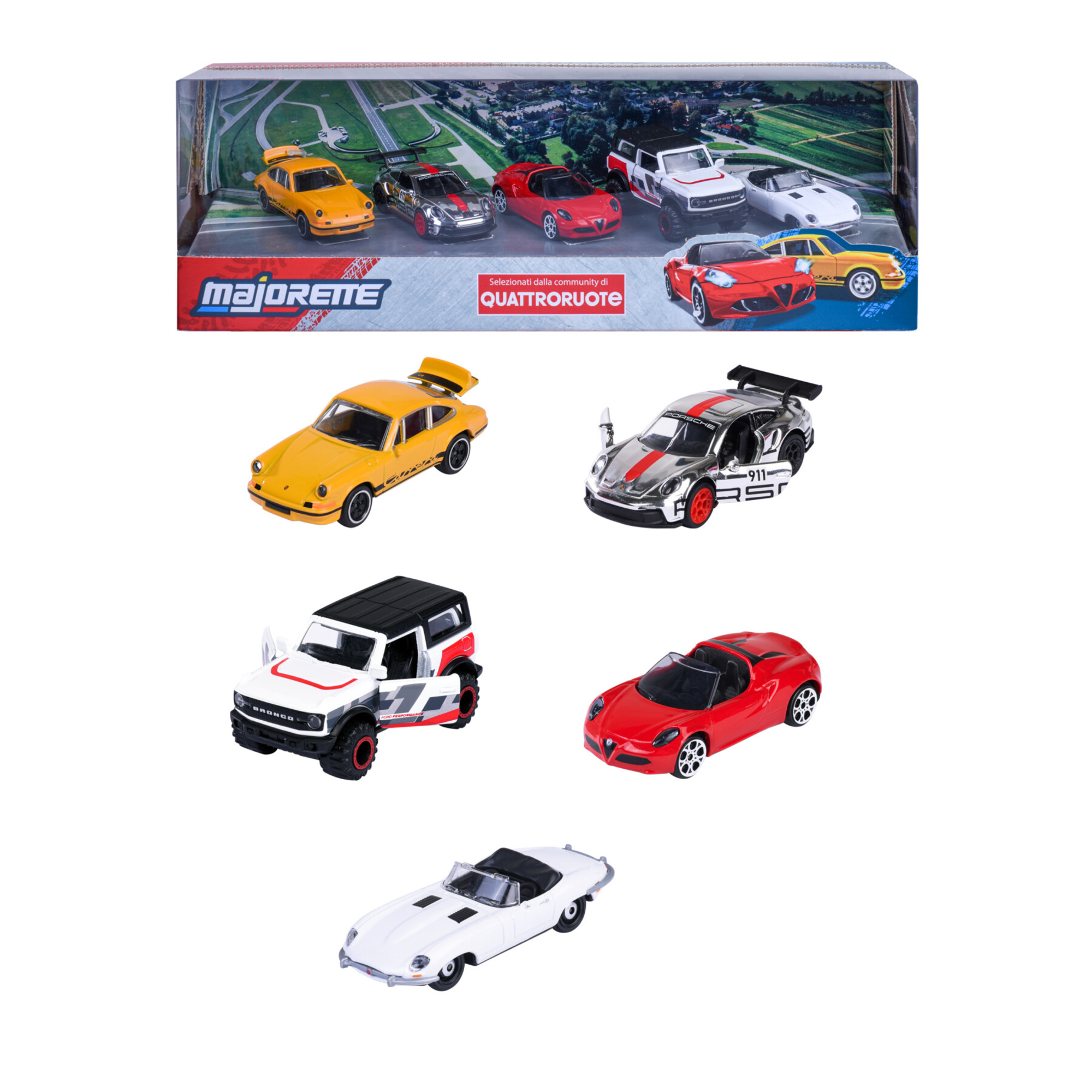 Giftpack majorette, 5 veicoli esclusivi selezionati da quattroruote - MAJORETTE