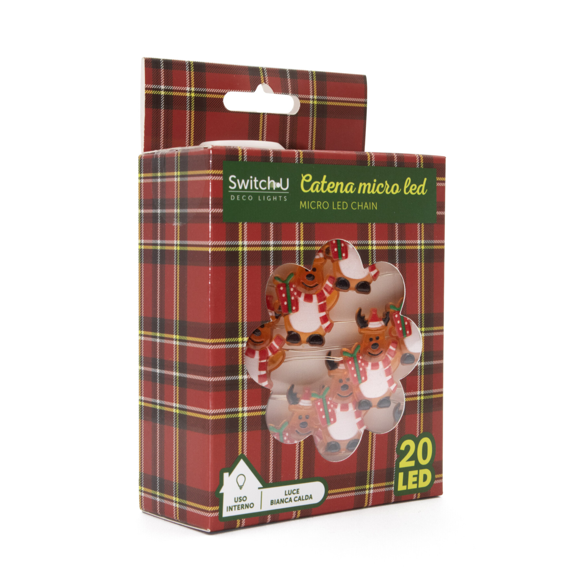 Luci di natale microled - catena luminosa per decorazioni natalizie - 230 cm - IBS
