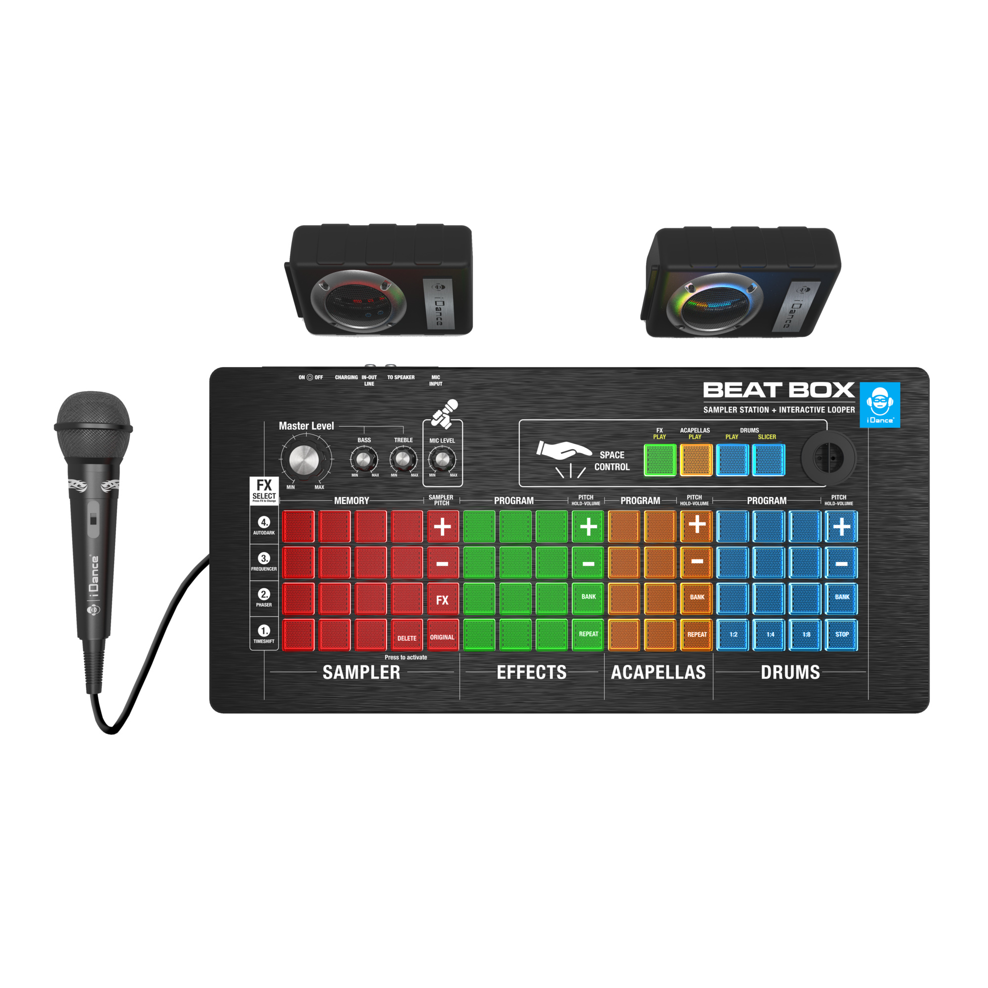 Music beatbox station – 64 tasti e 15 sampler con microfono - MUSIC STAR