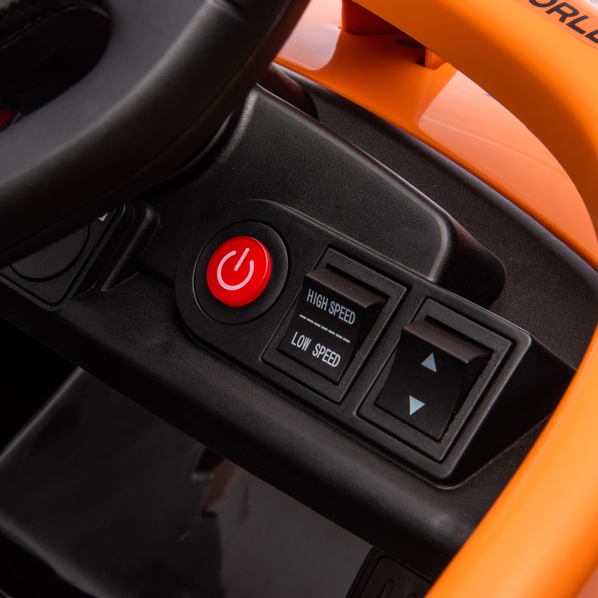 Macchina elettrica per bambini 3-5 anni con licenza mclaren, telecomando e clacson, 115x67x50 cm, arancione - 