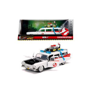 Jada ghostbuster ecto-1, in scala 1:24 die-cast, funzionamento a ruota libera, parti apribili, bianco, taglia unica - INVINCIBLE HEROES