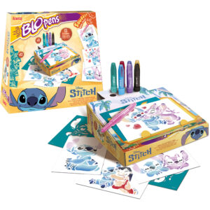 Blopens stitch e angel - set creativo con pochoir e pennarelli ad aria - Disney Stitch