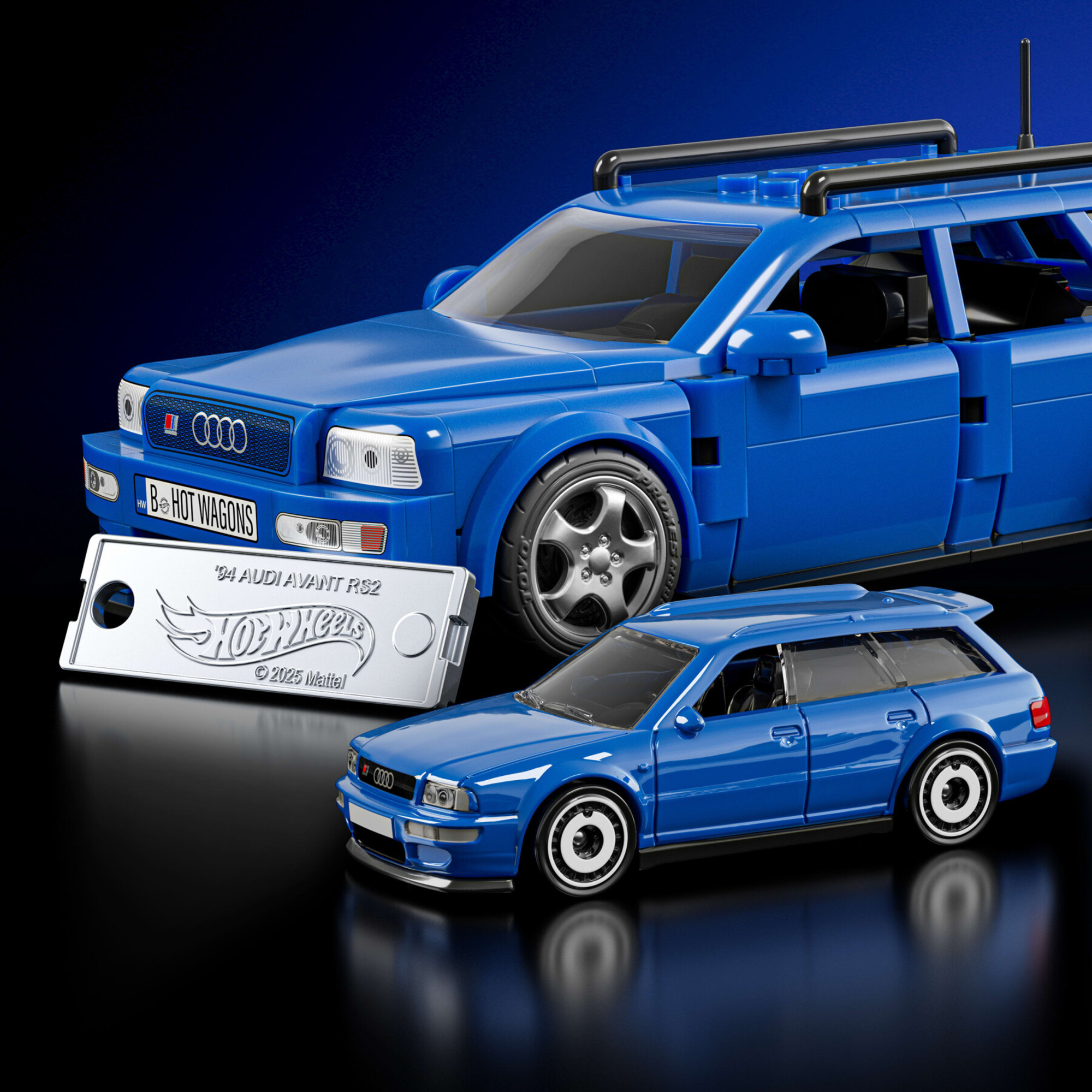 Hot wheels brick shop '94 audi avant rs2 set da costruire 252 pezzi - mattel - BRICK SHOP, Hot Wheels