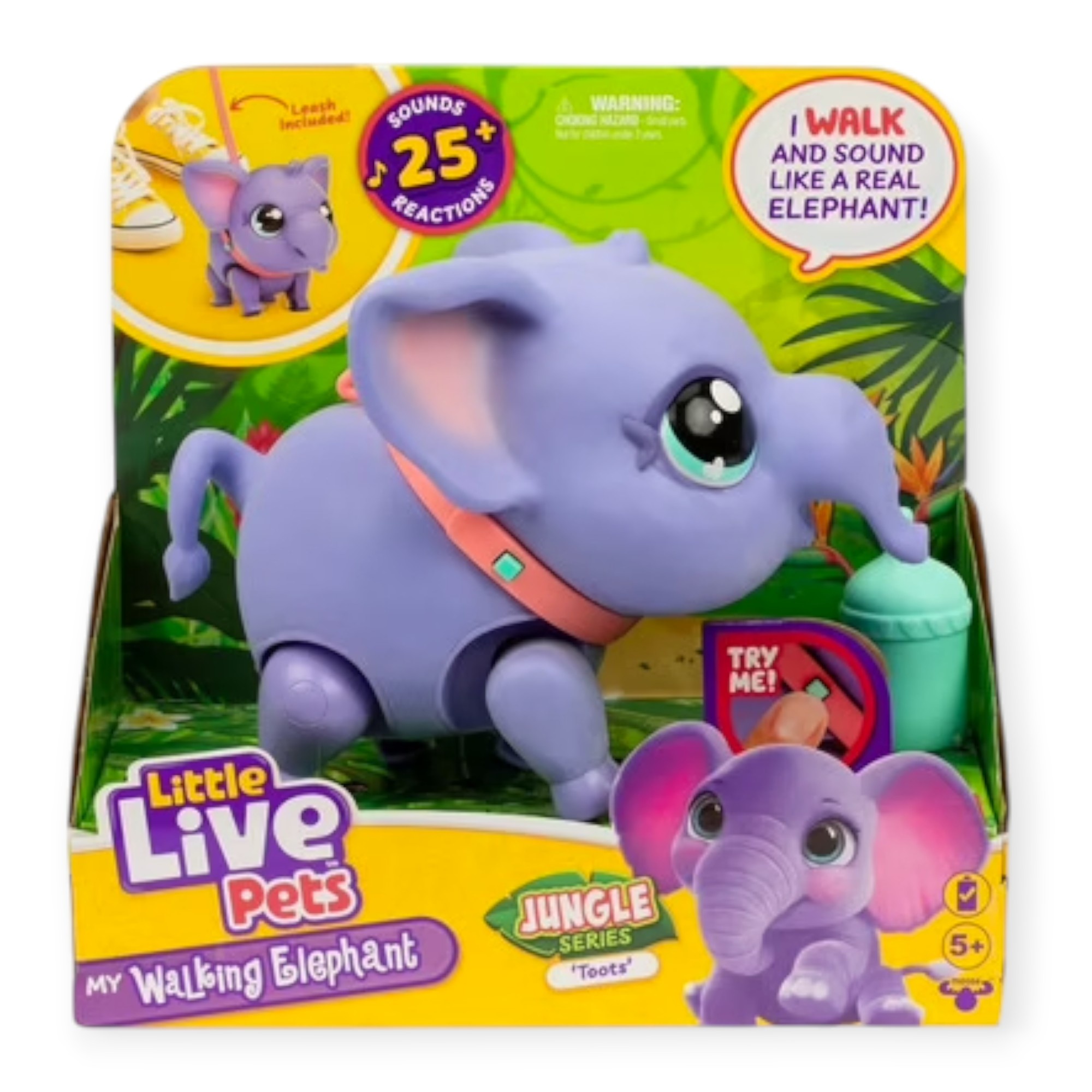 Toots elefantino interattivo che cammina - little live pets jungle - LIVE PETS