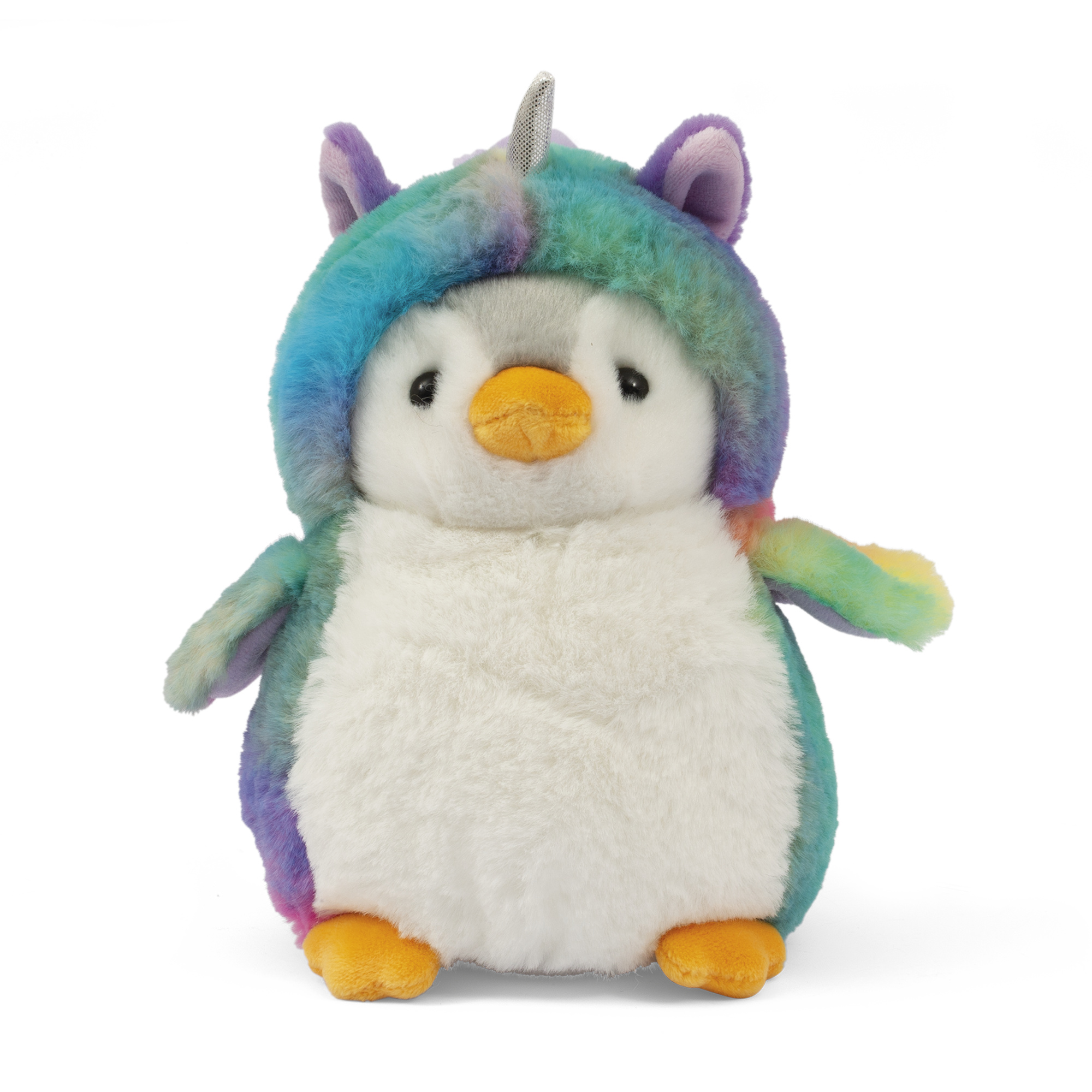 Peluche pinguino travestito 16 cm - unicorno, draghetto o giraffa - morbido e colorato - AMI PLUSH