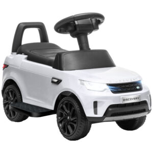 Macchina per bambini con licenza land rover 6v, funzionamento elettrico e a spinta, velocità 3km/h, bianco - 