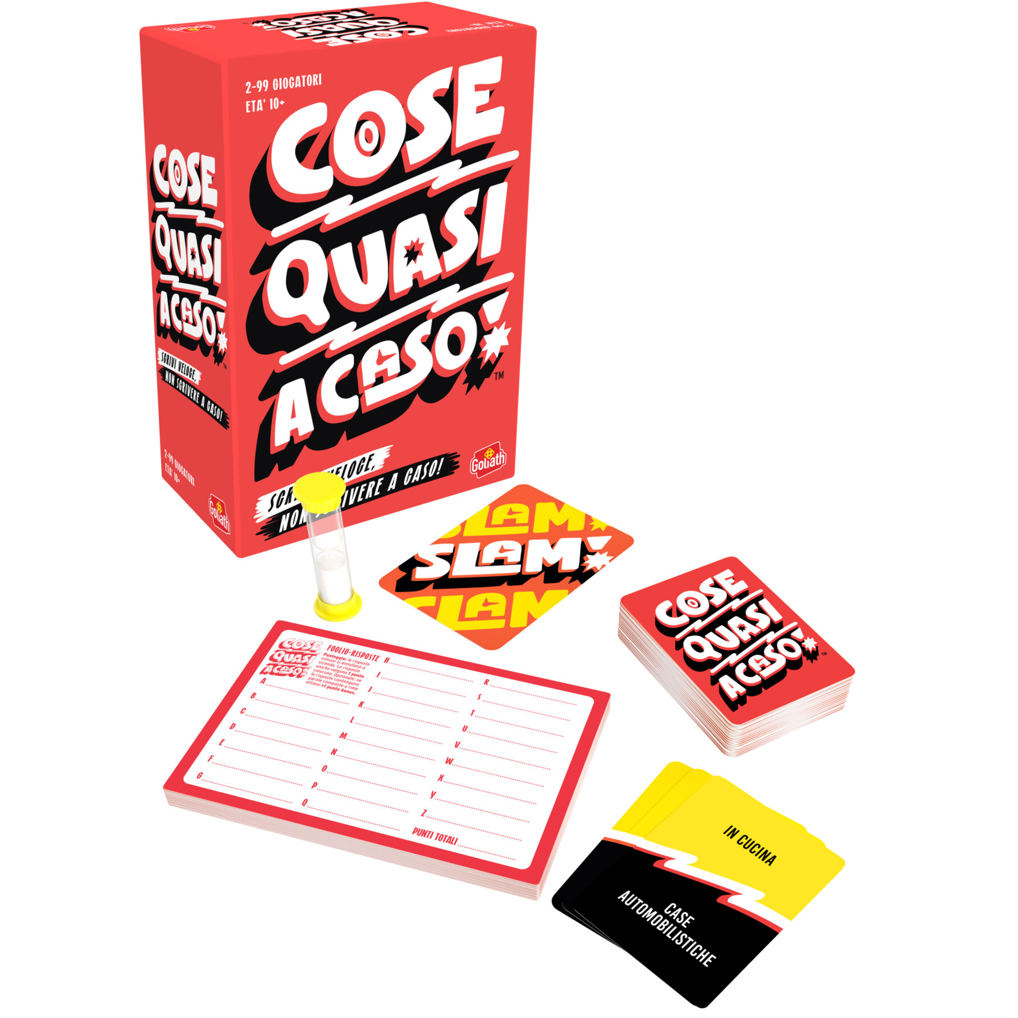 Cose quasi a caso - dai 10 anni -  party game divertente e originale - gioco di società per famiglia ed amici che premia il più veloce - 