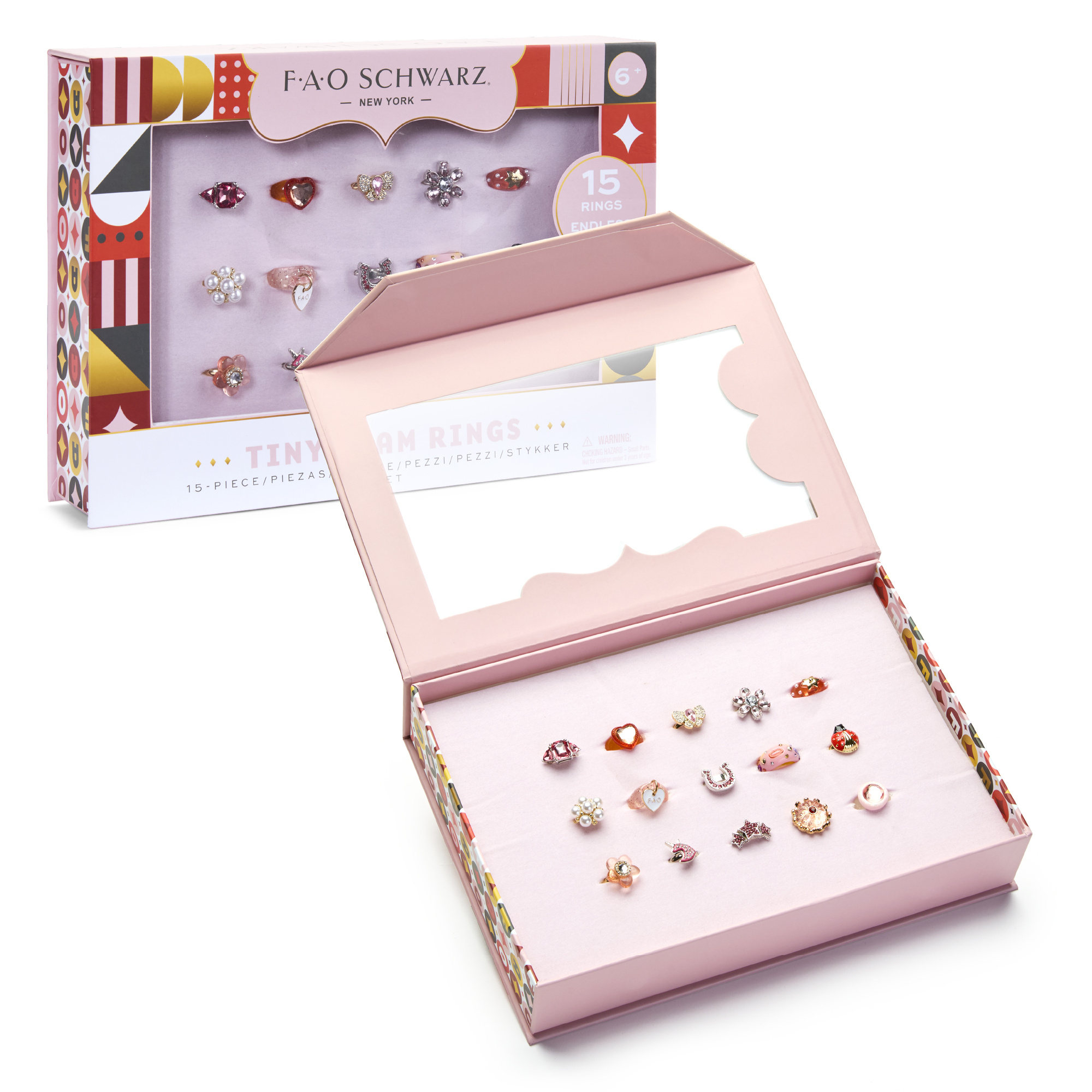 Set di 15 anelli fao schwarz® tiny glam - FAO Schwarz
