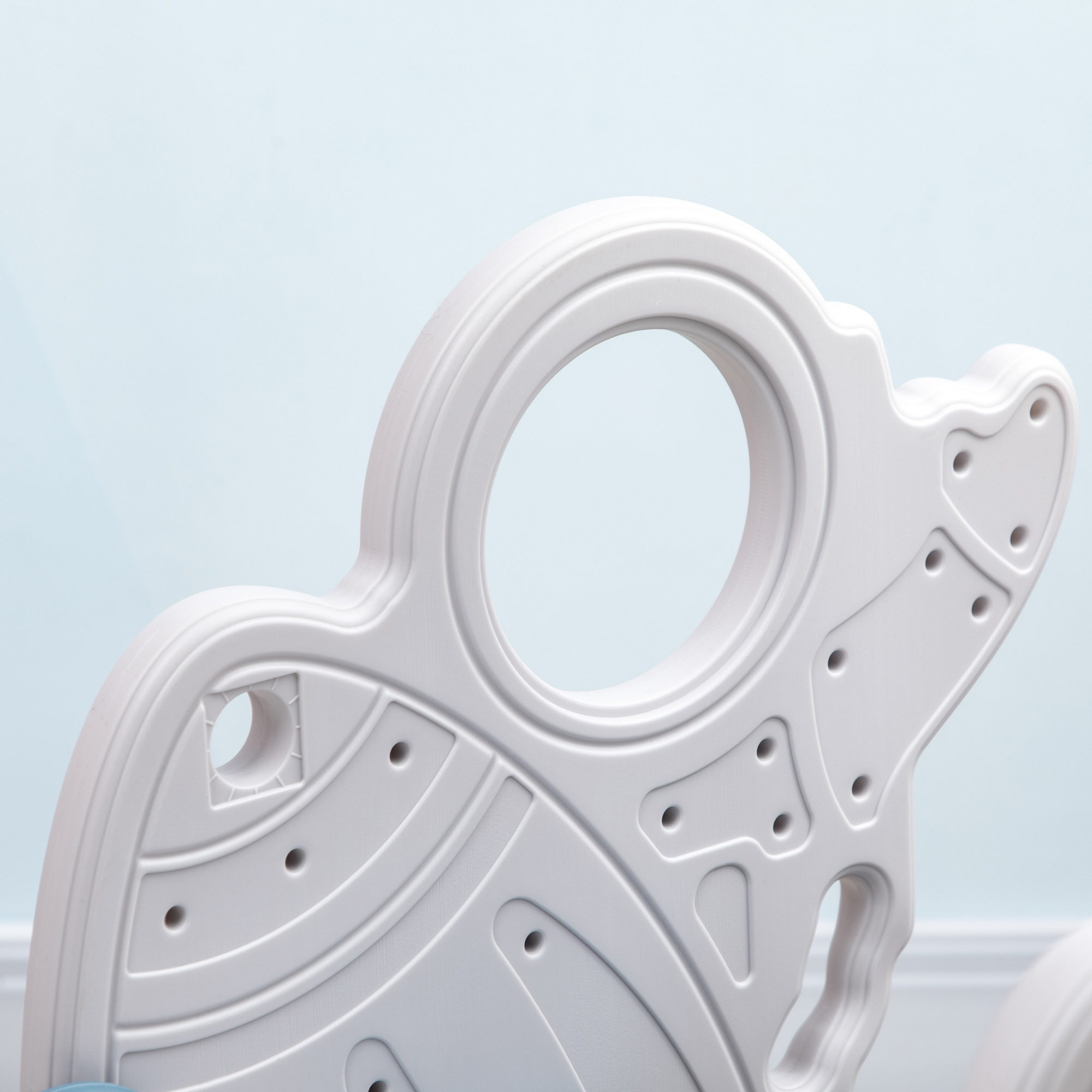 Scivolo per bambini 18-36 mesi in pe e pp a tema spaziale con scale antiscivolo, 157x46.5x80 cm - 