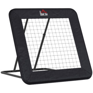 Rebounder pieghevole e regolabile da esterno per calcio, baseball e pallavolo, 128x118x108-120 cm, nero - 