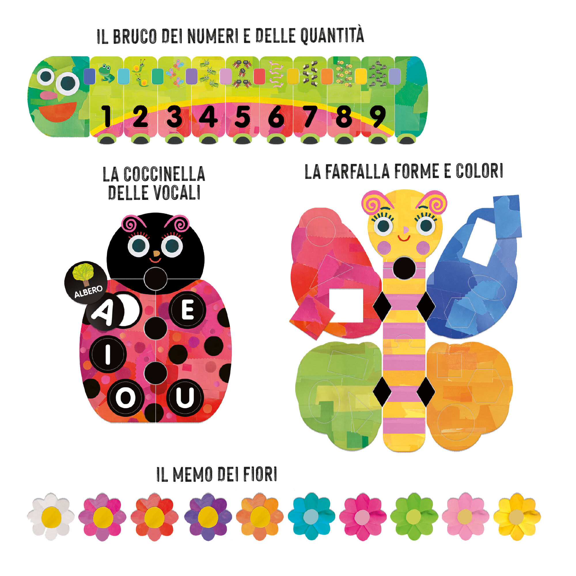 I miei primi giochi didattici - numeri, parole, forme e colori - HEADU