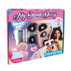 My kaiwaii secret diary panda, diario segreto, secret pen, 2 clip, pennarelli glitter - MITAMA