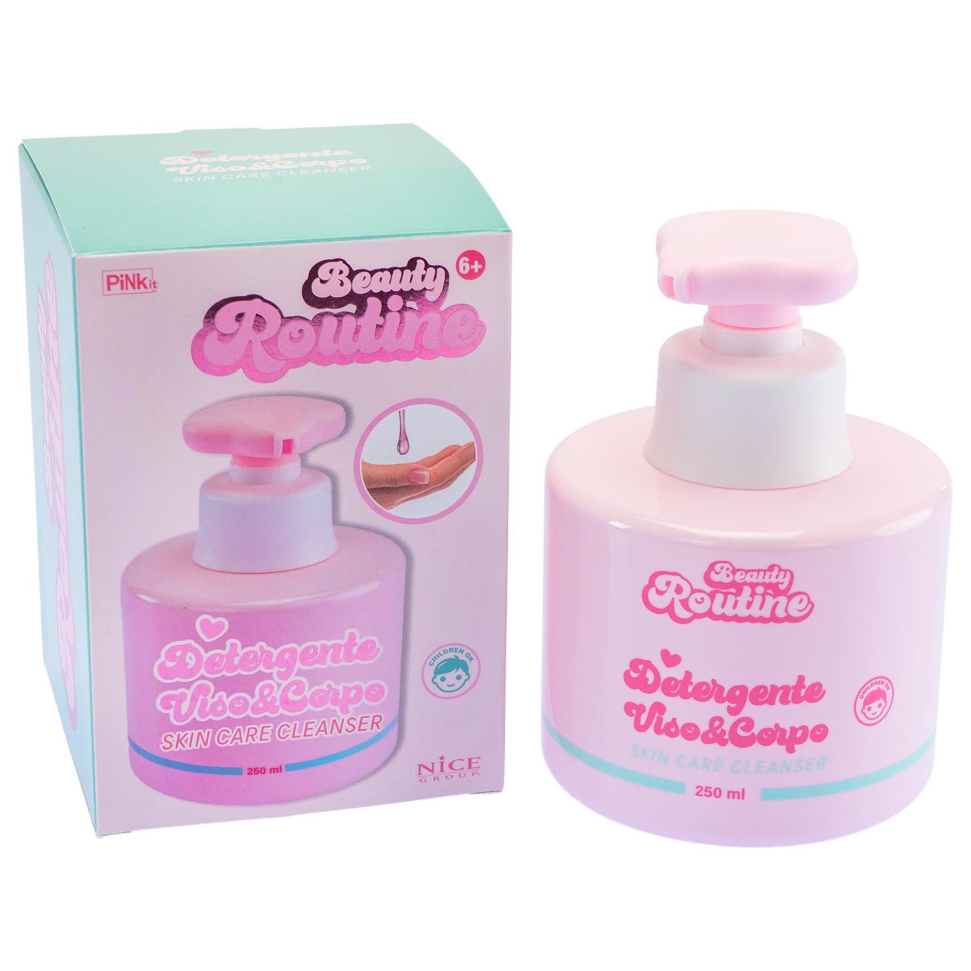 Detergente delicato viso e corpo beauty routine - dispenser 250 ml - 