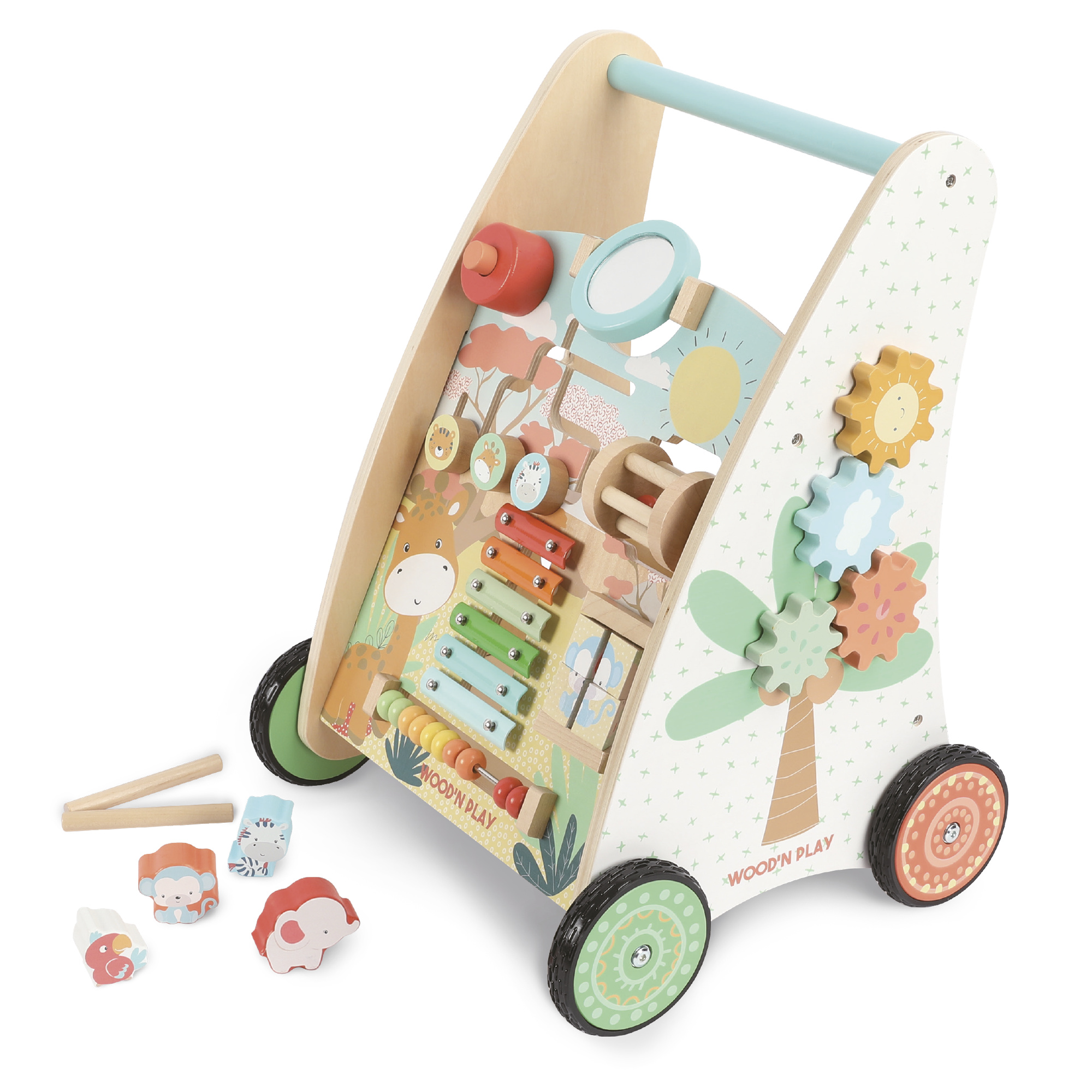 Carrellino primi passi con attività educative e giochi interattivi - WOOD 'N' PLAY