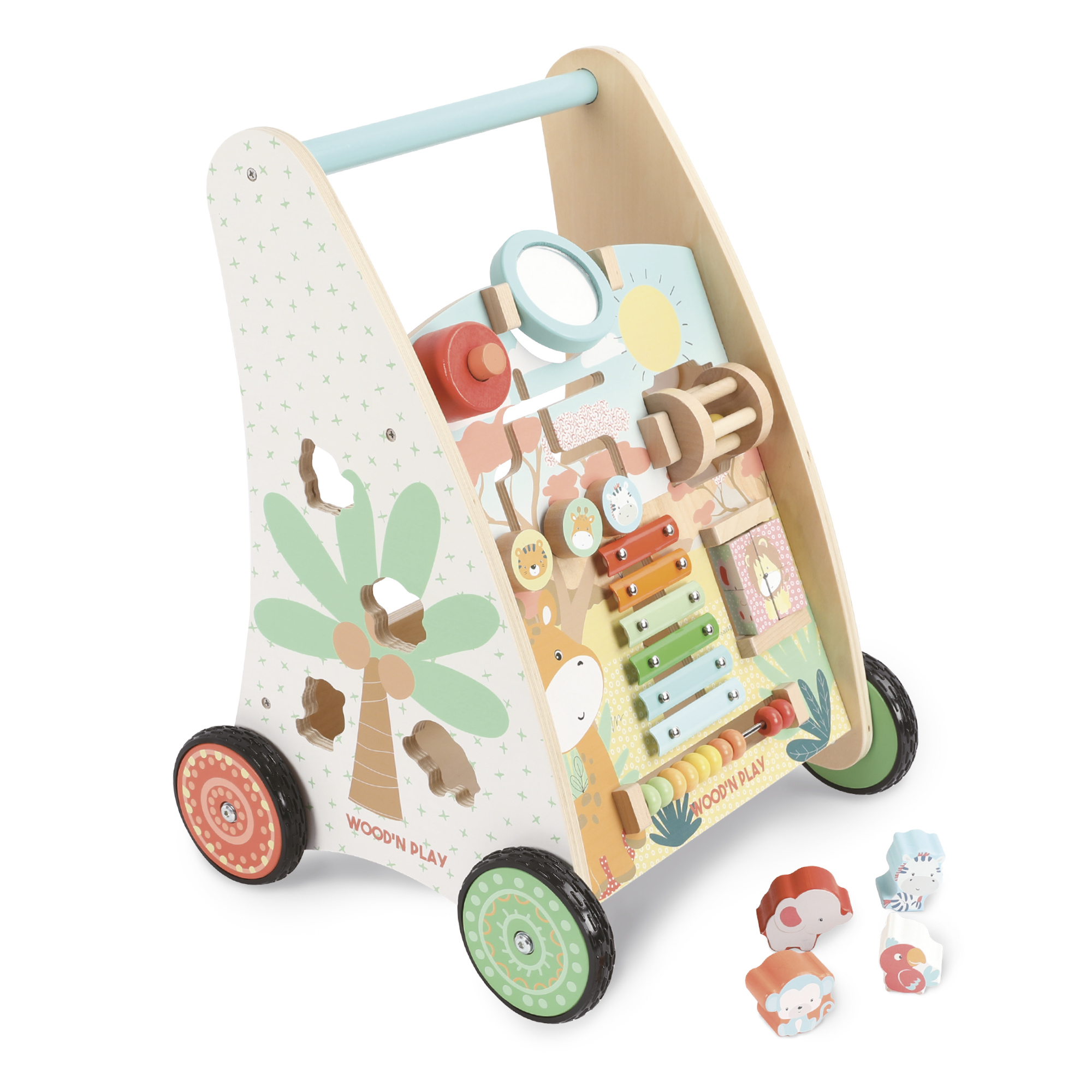 Carrellino primi passi con attività educative e giochi interattivi - WOOD 'N' PLAY