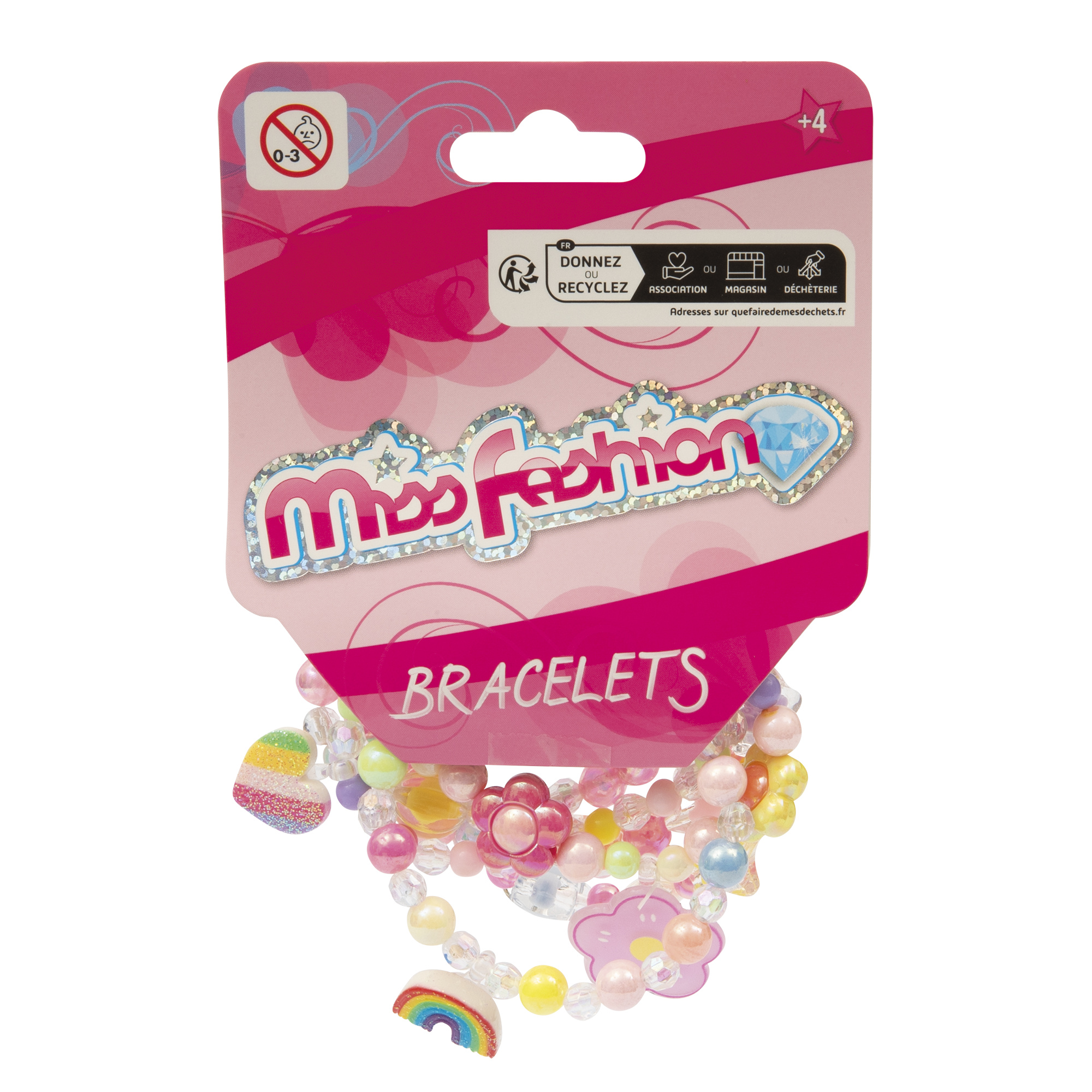 Set 6 braccialetti colorati – accessori moda bambina - MISS FASHION