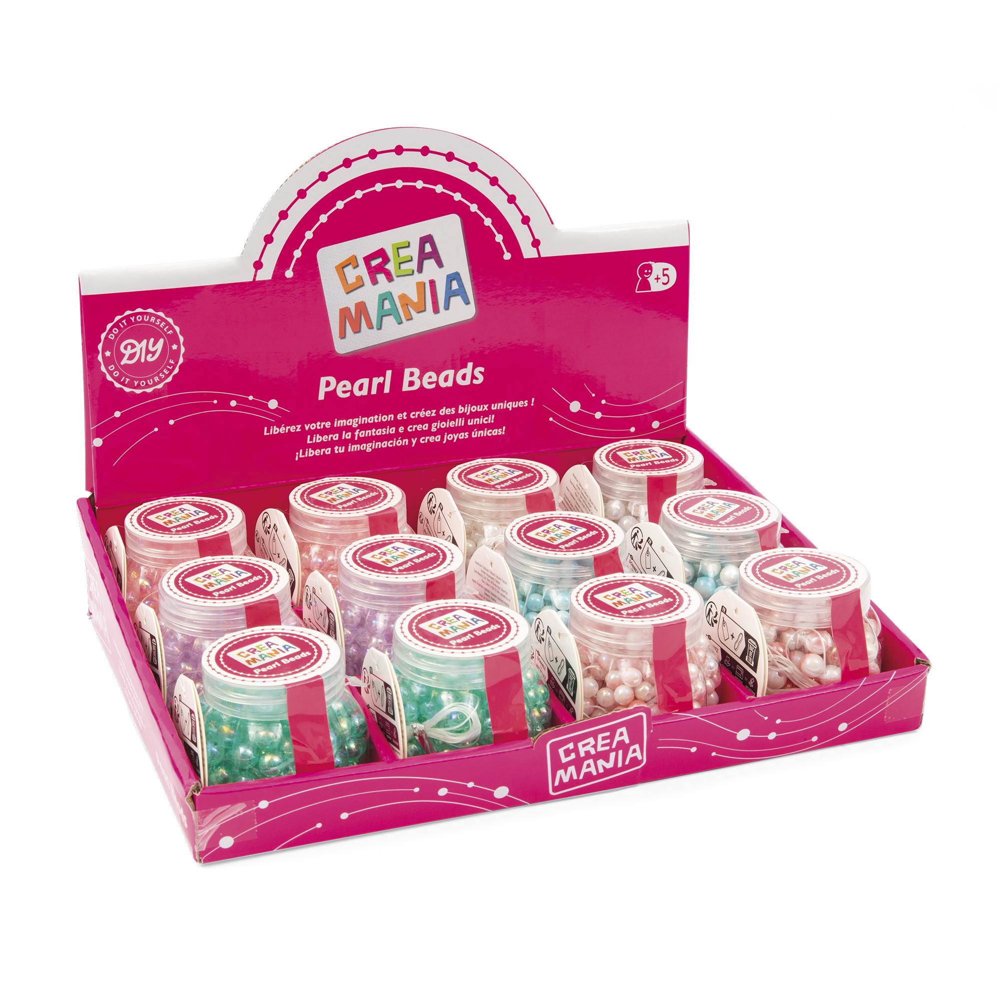 Barattolo singolo perle assortito - CREA MANIA
