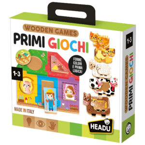 Baby raccolta giochi educativi in legno - forme, colori e numeri - HEADU