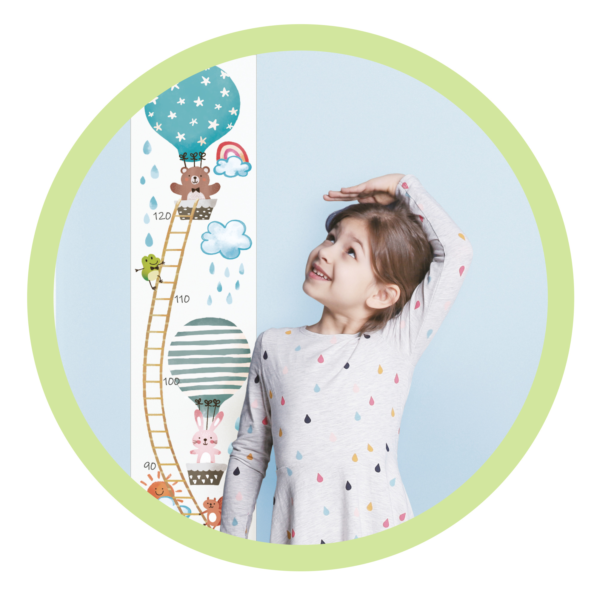 Sticker pop up cameretta 120 cm – adesivo crescita bambini decorativo - BABY SMILE