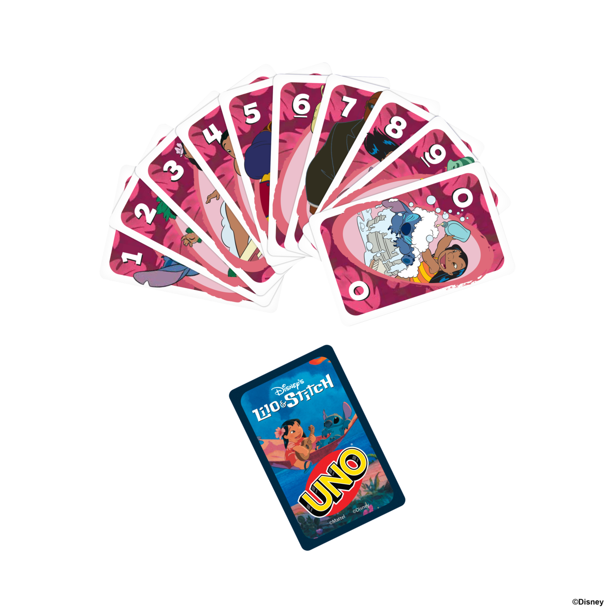 Mattel games - uno disney lilo e stitch, versione dell'iconico gioco di carte per tutta la famiglia, regole speciali e carte ispirate al film disney - UNO, Disney, Disney Stitch