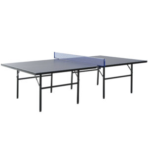Tavolo da ping pong pieghevole per interni in mdf e acciaio, 152.5 x 274 x 76 cm, blu e viola - 