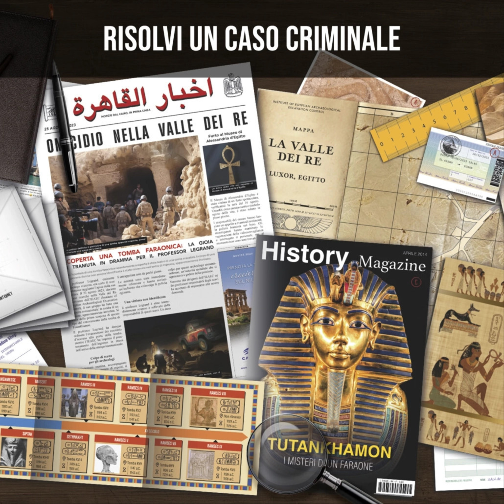 Profiler - mistero nella valle dei re - ms edizioni - gioco investigativo - 