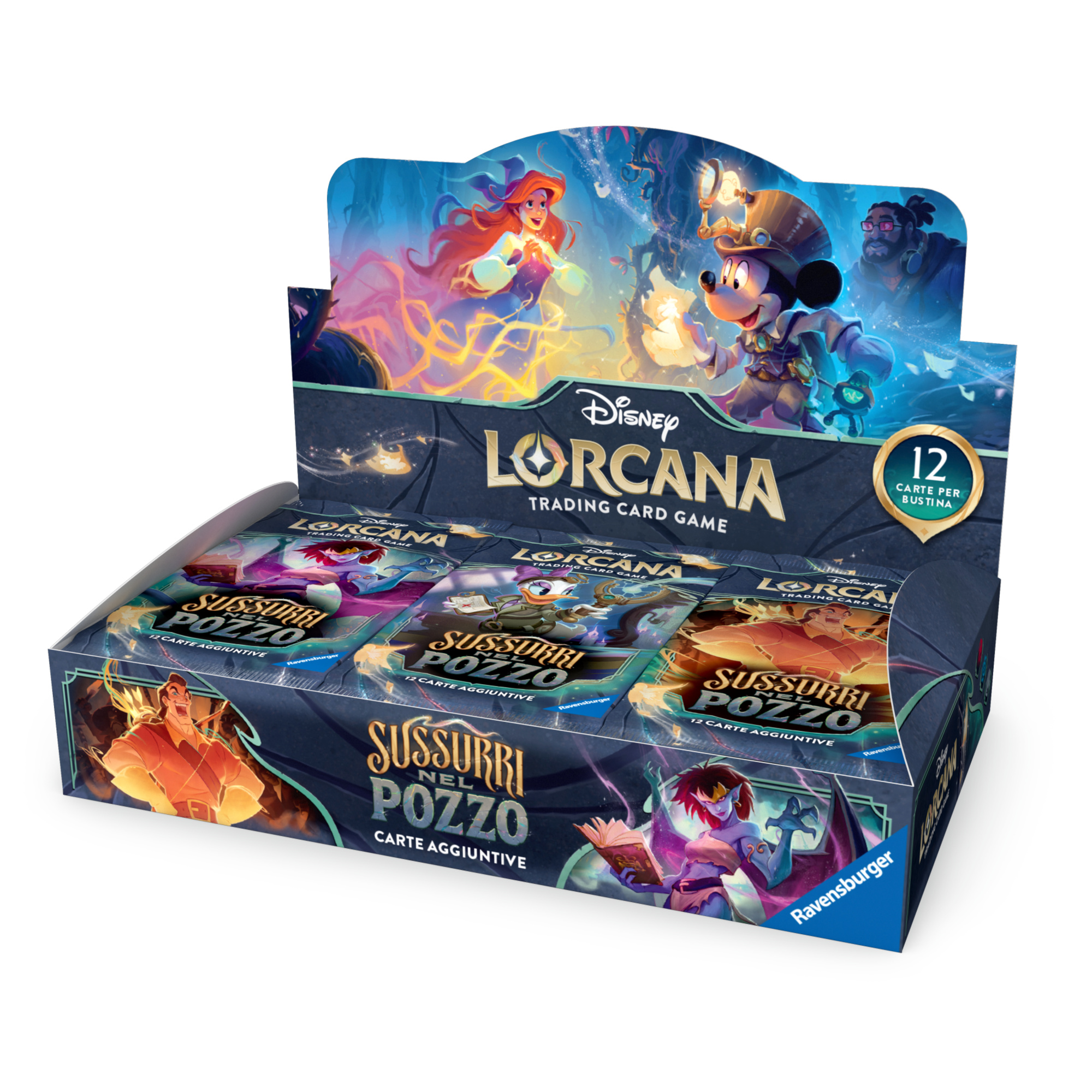 Disney lorcana – sussurri nel pozzo – bustina da 12 carte – 8+ anni - RAVENSBURGER, Disney, Lorcana