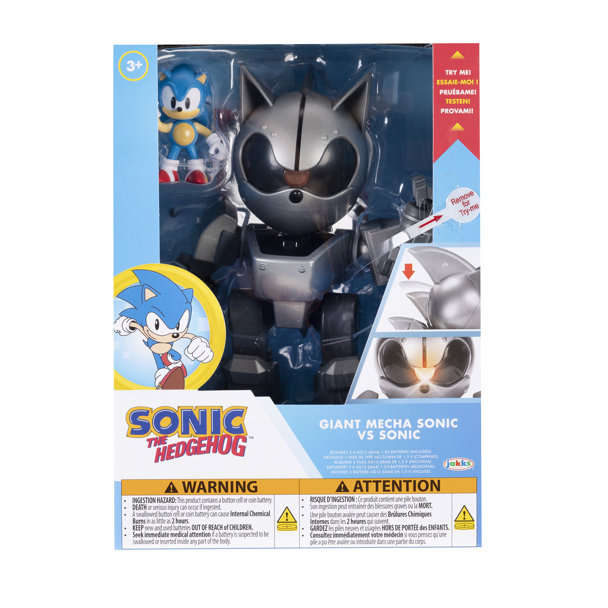 Sonic the hedgehog - mecha sonic robot con action figure 6 cm - Sonic