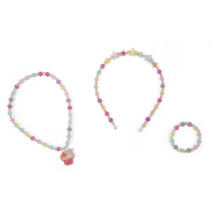 Set gioielli cerchietto, collana e braccialetto – colorato e fashion - MISS FASHION