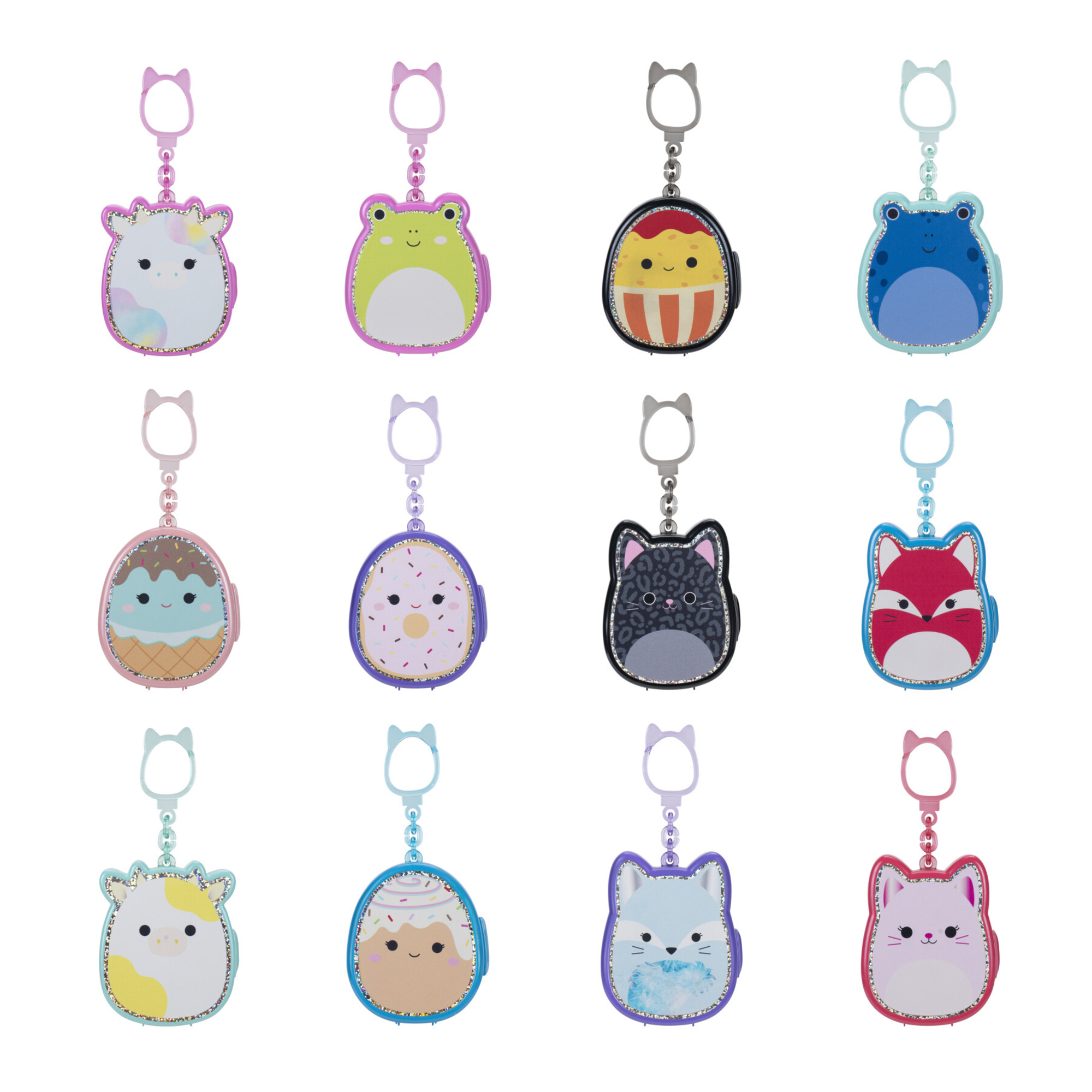 Squish-a-long porta-charms 2025 - set con 3 personaggi inclusi - assortito - SQUISH A LONGS