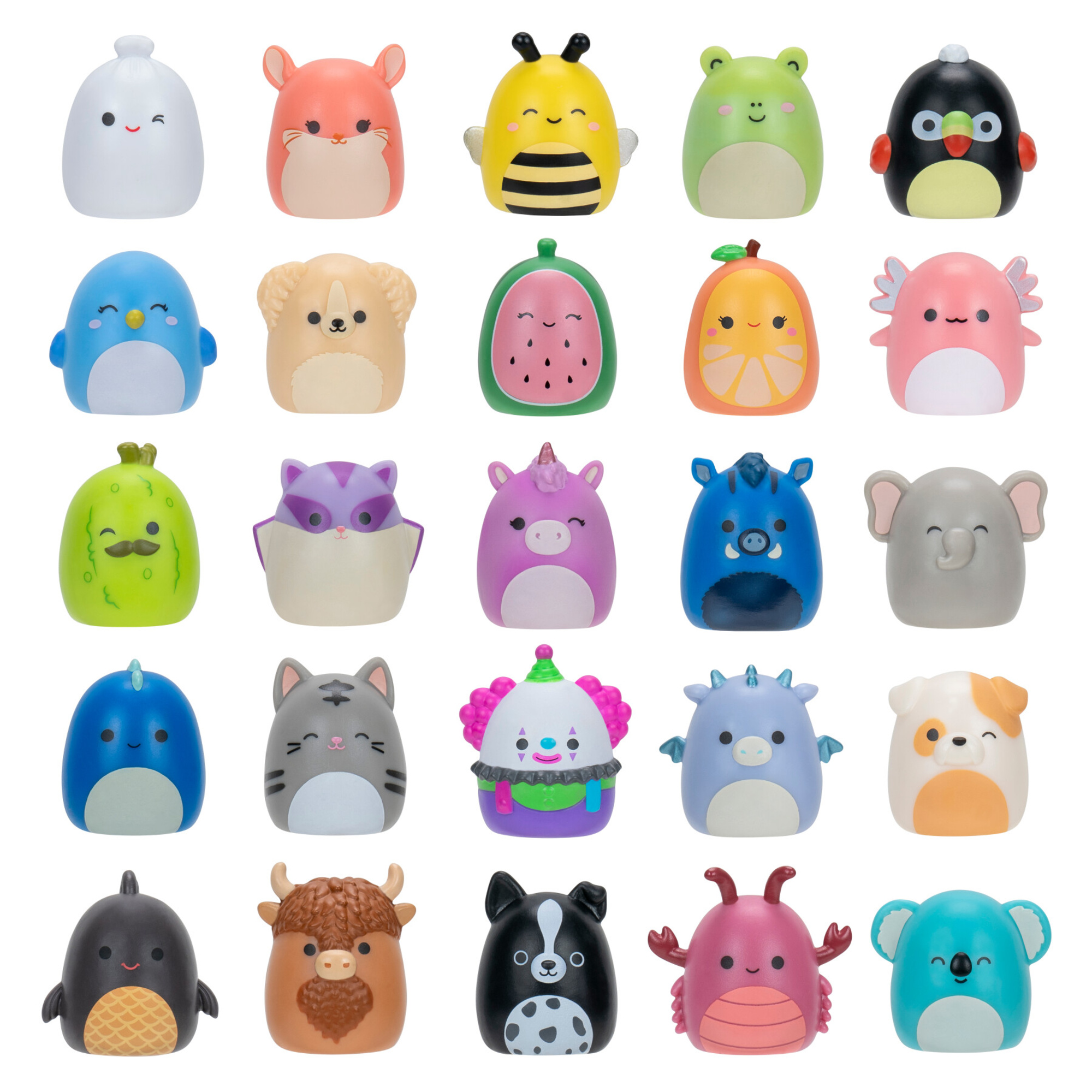 Squishmallows mini - confezione esclusiva da 25 personaggi collezionabili - SQUISH A LONGS