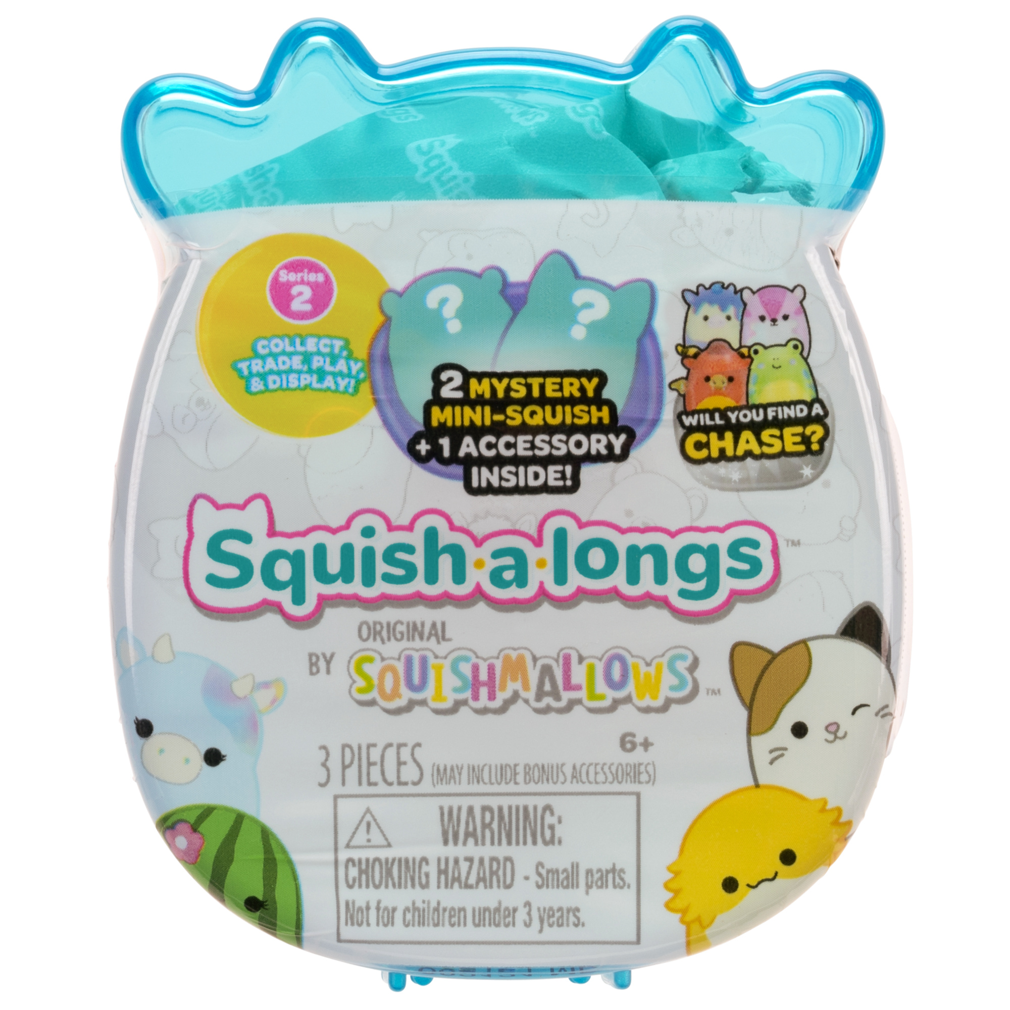 Squish-a-long surprise pack 2025 - 2 personaggi e accessori - mystery box assortita - SQUISH A LONGS