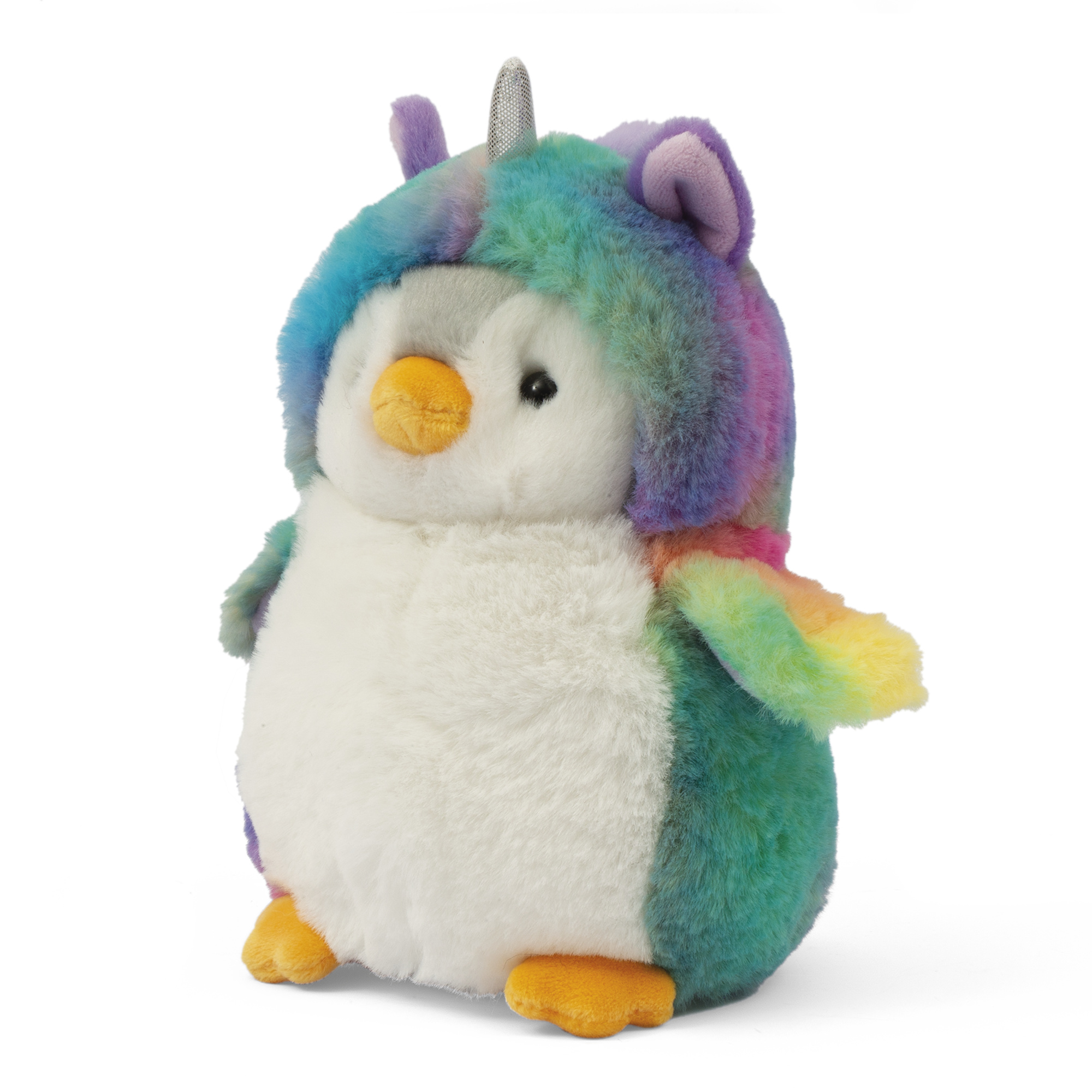 Peluche pinguino travestito 16 cm - unicorno, draghetto o giraffa - morbido e colorato - AMI PLUSH