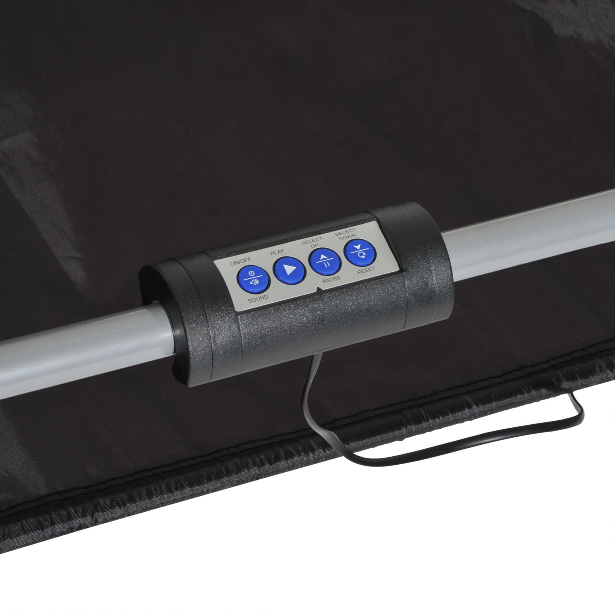 Canestri basket con tabellone led, 4 palloni e 8 modalità di gioco, 205x110x205 cm, bianco e nero - 