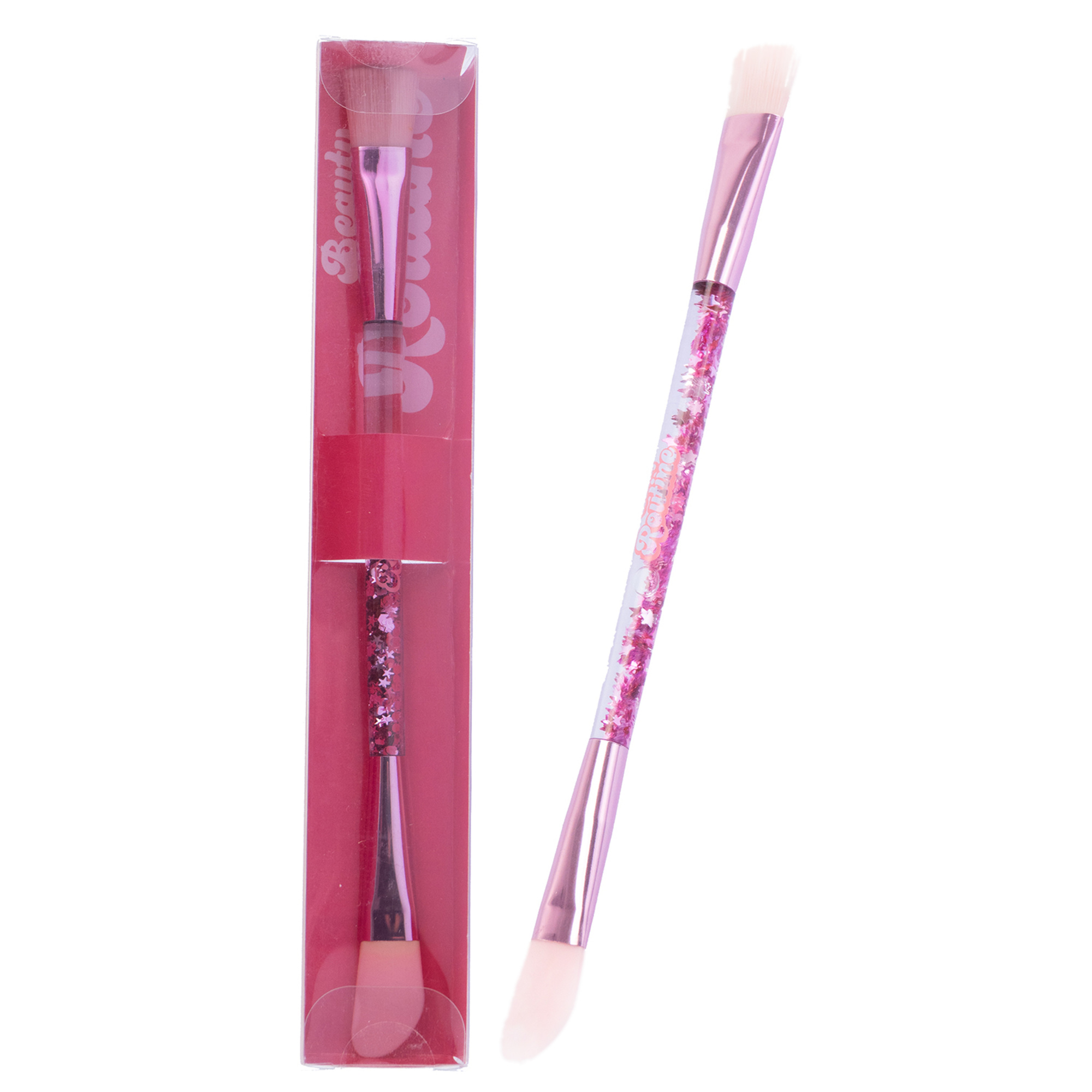 Beauty routine pennello spatola doppia testa – accessorio make up bambini - 