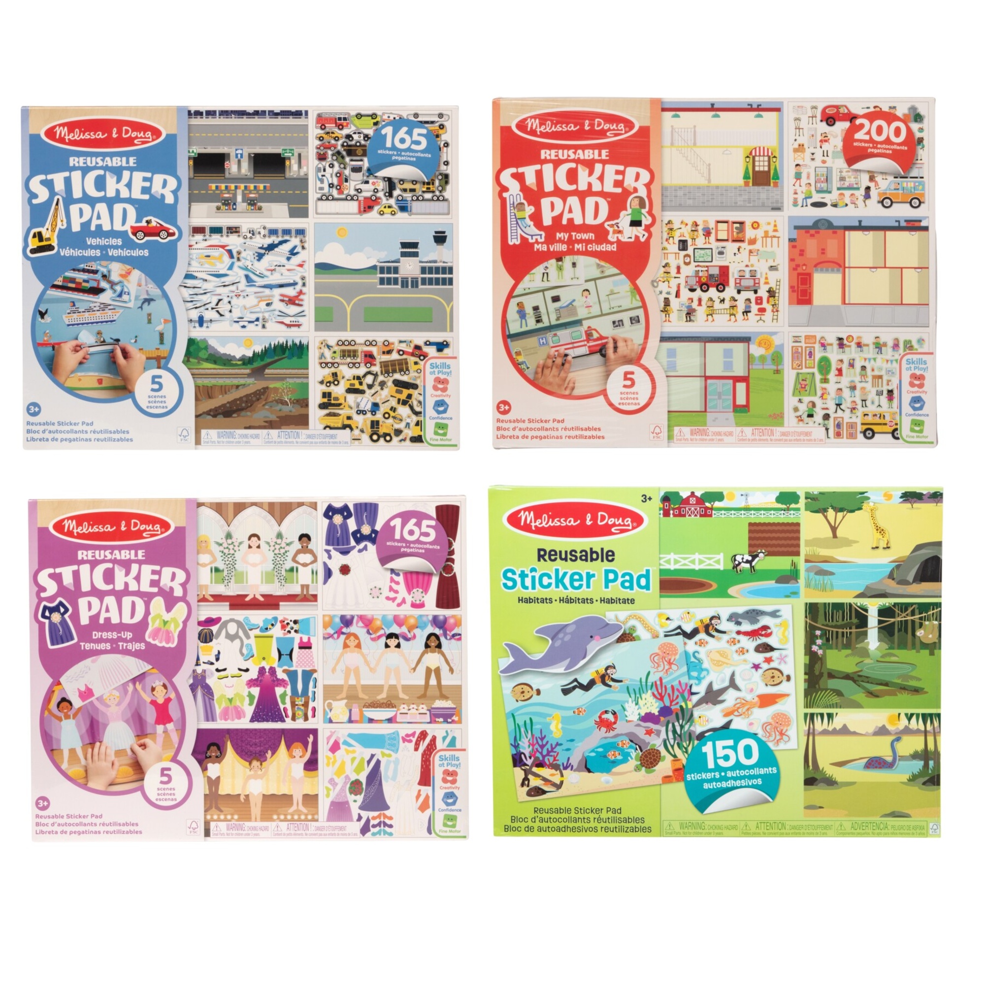 Melissa & doug libro assortito adesivi attacca e stacca - disponibile in 4 modelli diversi - MELISSA & DOUG