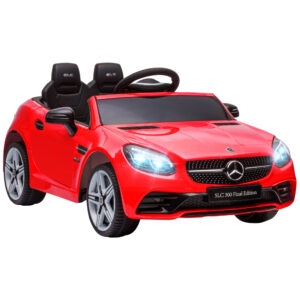 Macchina elettrica per bambini licenza mercedes slc 300 con telecomando, in pp e metallo, 107x62.5x44 cm, rosso - 