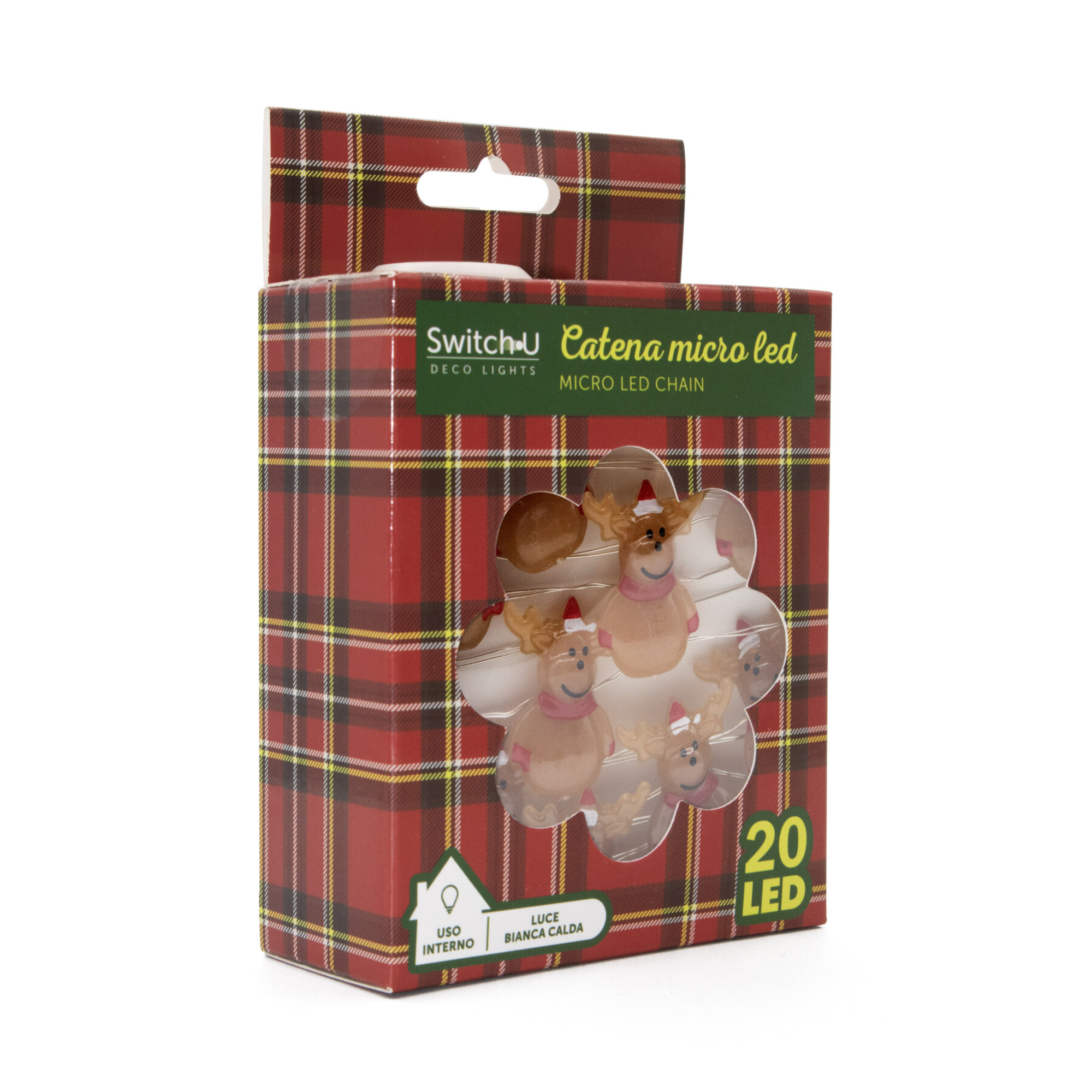Luci di natale microled - catena luminosa per decorazioni natalizie - 230 cm - IBS