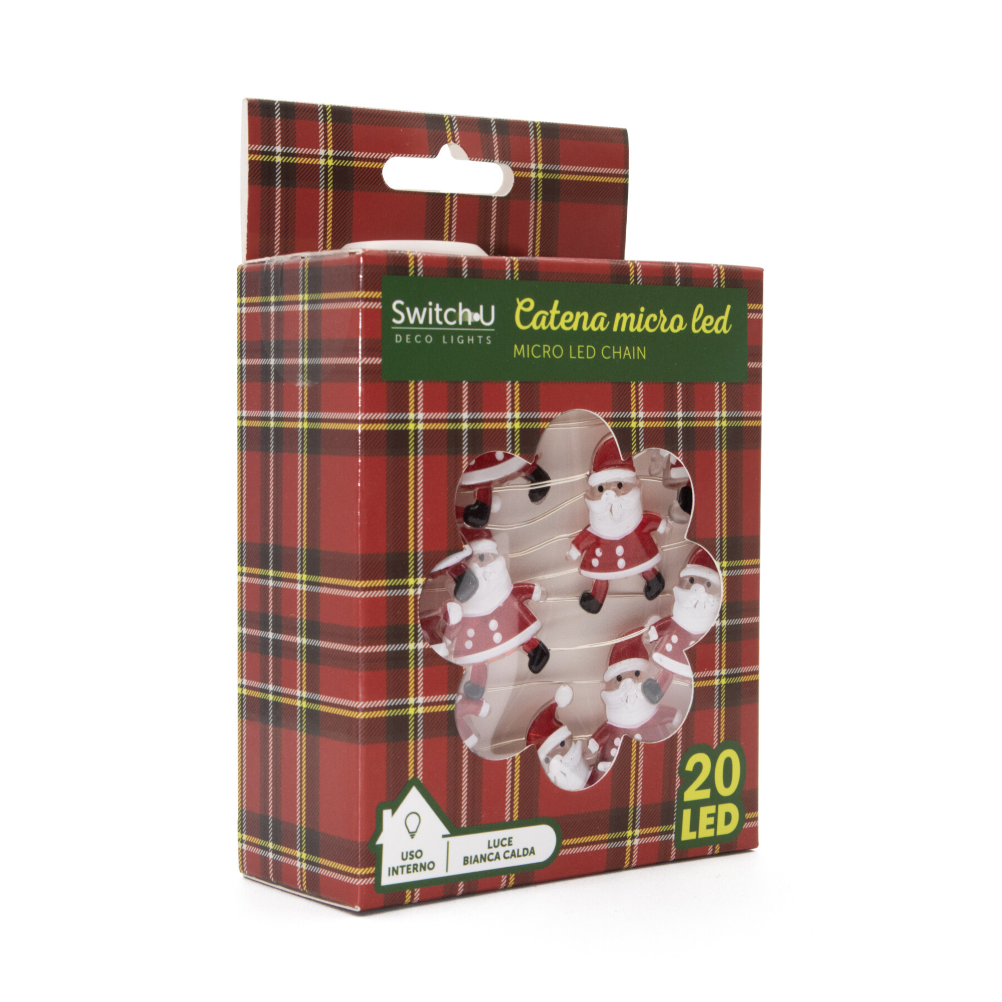 Luci di natale microled - catena luminosa per decorazioni natalizie - 230 cm - IBS