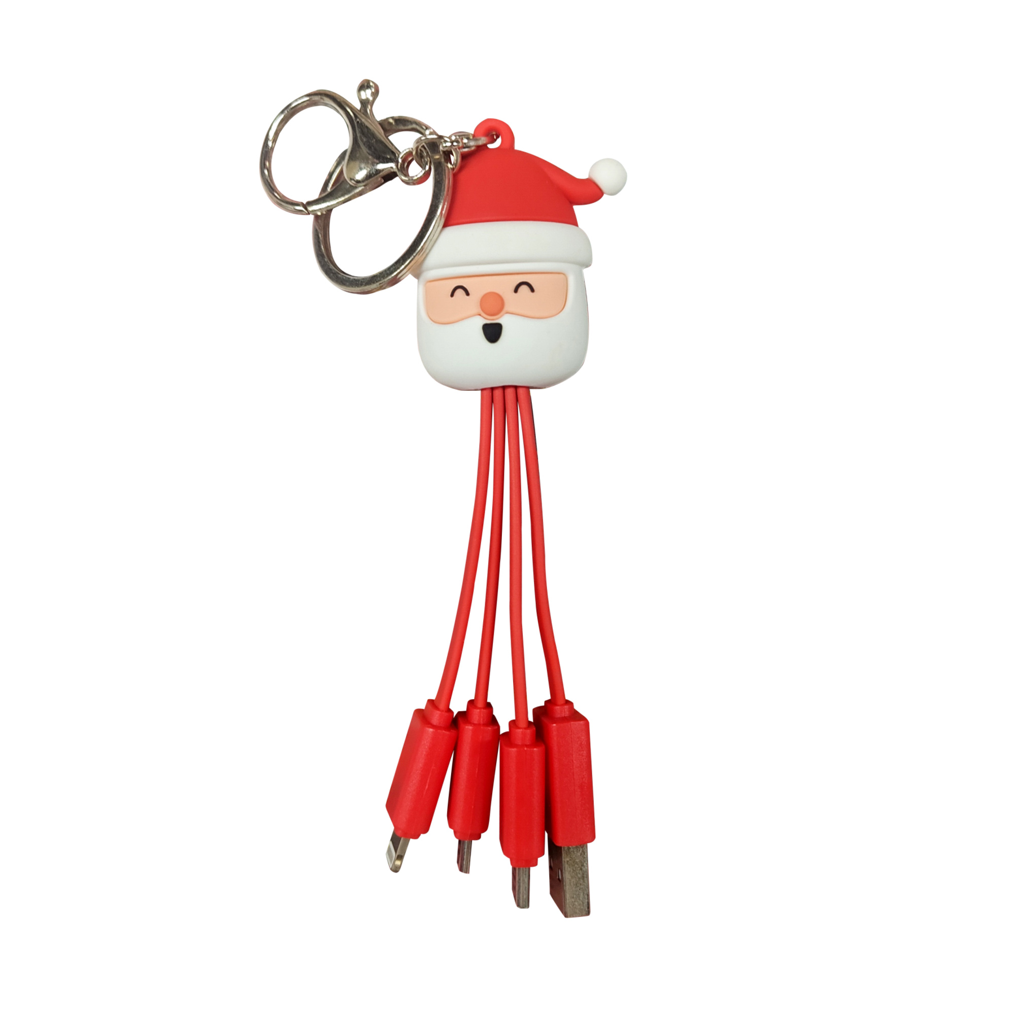 Cavo usb natale 3 in 1 - ricarica per smartphone e tablet - assortito - IBS