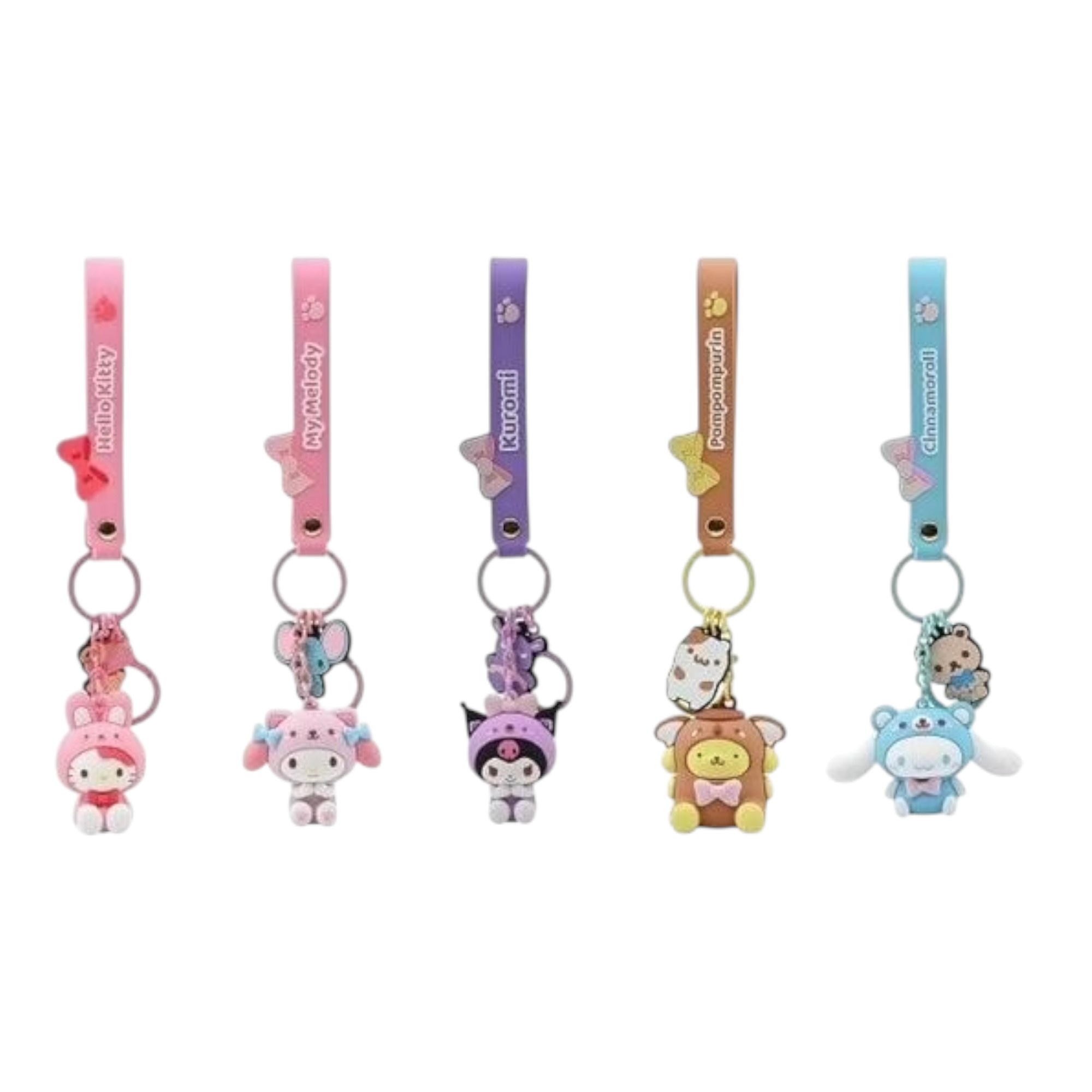 Hello kitty animal series - portachiavi assortito yume con amici - Hello Kitty